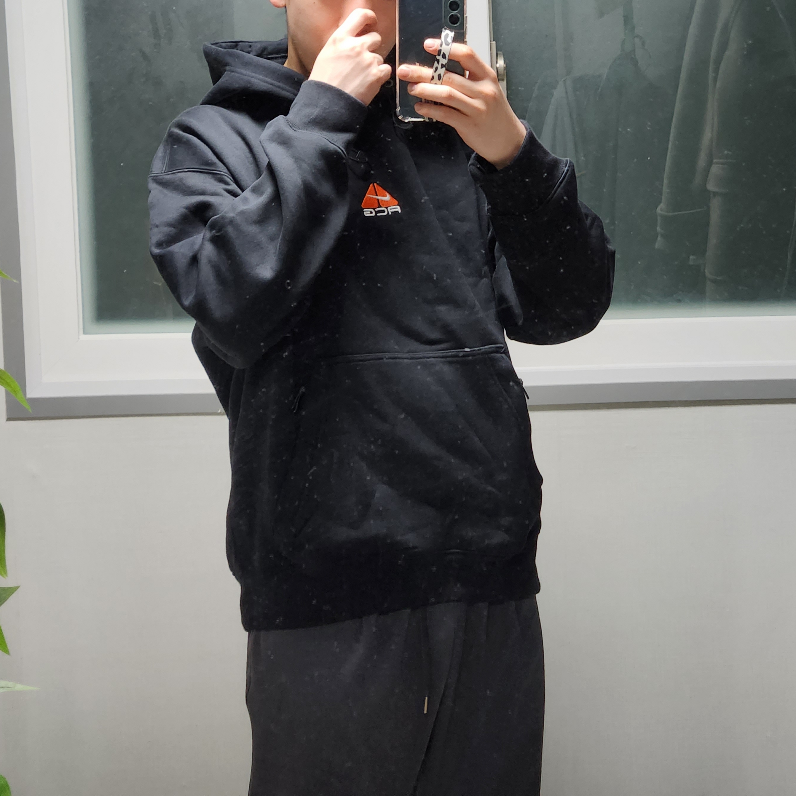 Nike ACG Therma-Fit Pullover Fleece Hoodie Black - Asia 착용 스타일 - 1