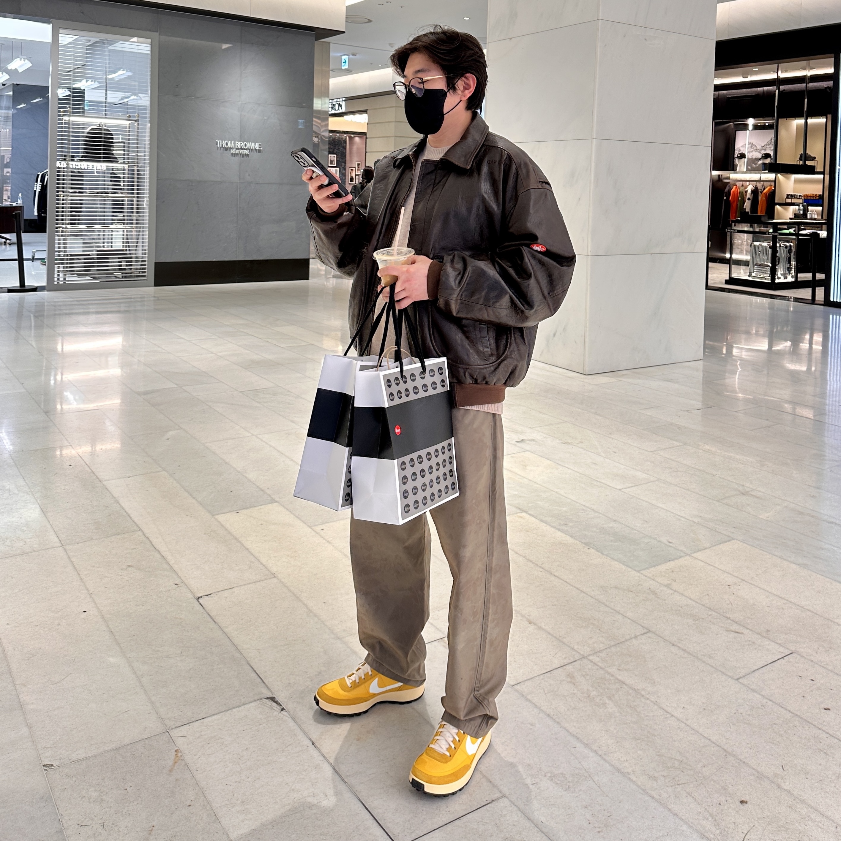 Nike x Tom Sachs General Purpose Shoe Archive, Cav Empt Leather Flying Jacket Brown - 23SS 착용 스타일 - 1