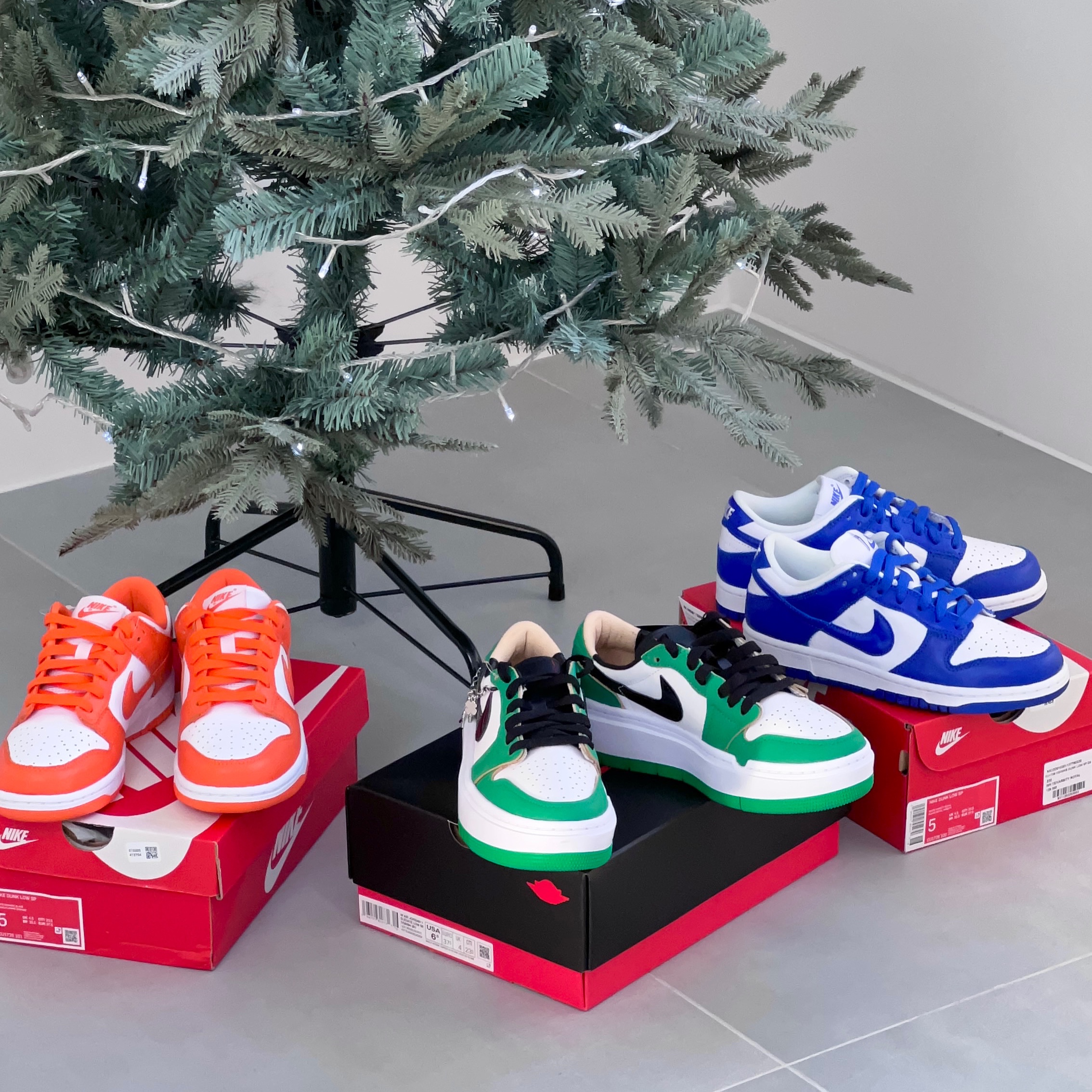 Nike Dunk Low SP Syracuse 2022, (W) Jordan 1 Elevate Low SE Lucky Green 착용 스타일