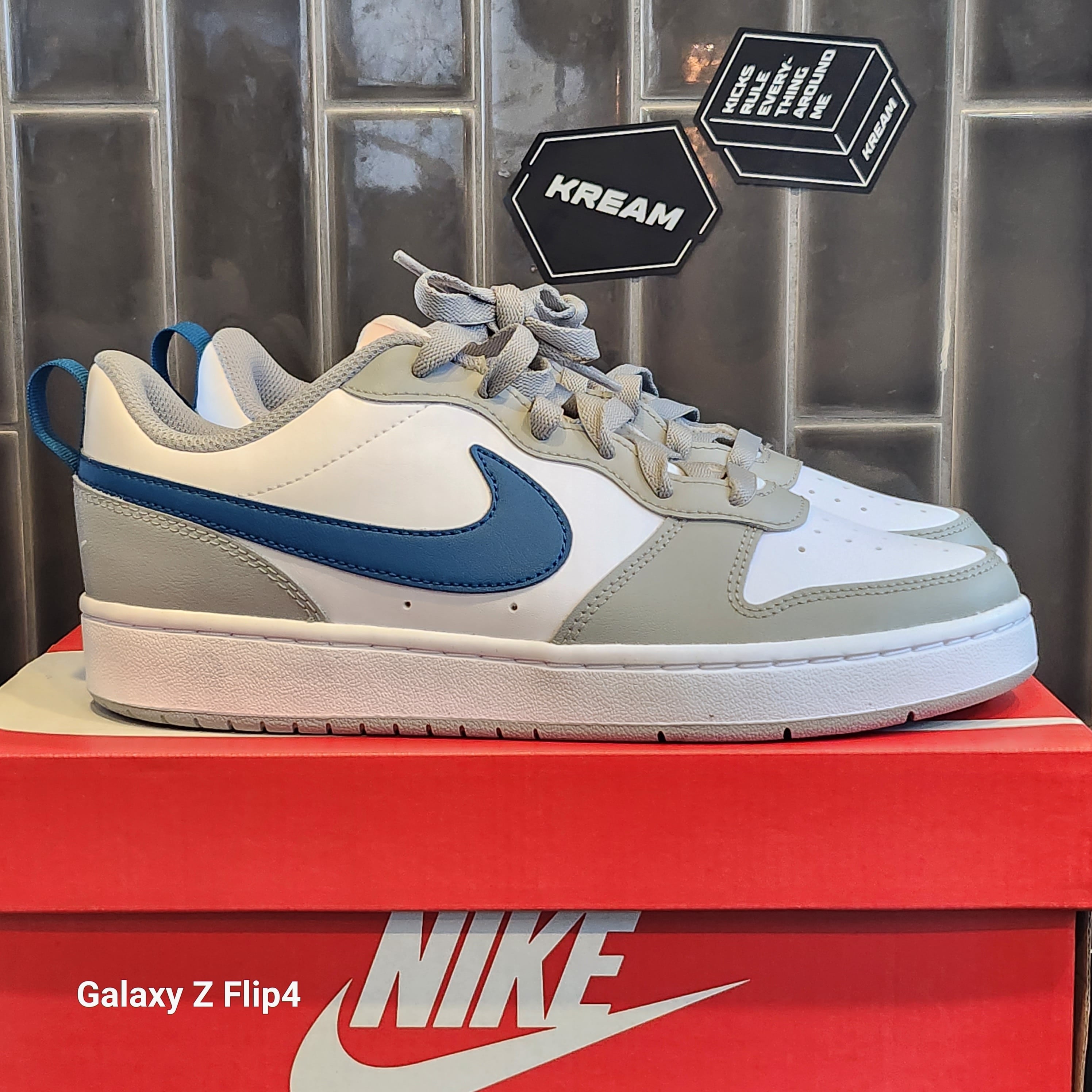 (GS) Nike Court Borough Low 2 Light Smoke Grey 착용 스타일