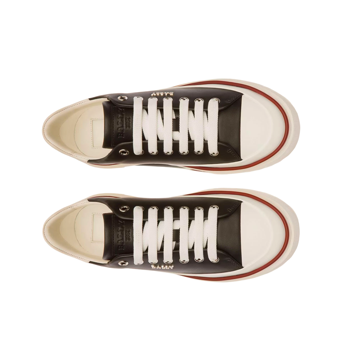 (W) 발리 메일리 레더 스니커즈 블랙((W) Bally Maily Leather Sneakers Black) - 2