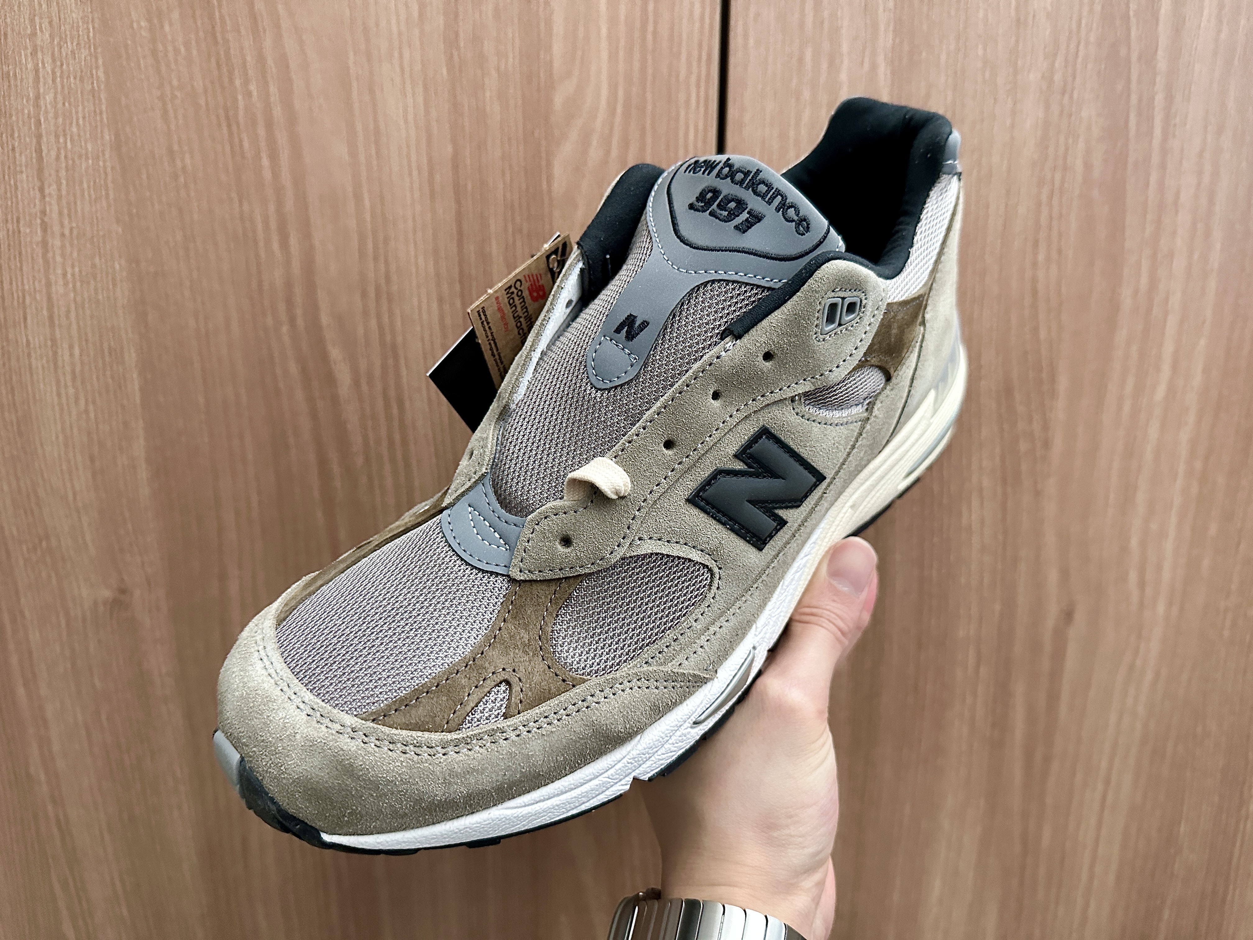 New Balance x JJJJound 991 Made in UK Grey 착용 스타일 - 2