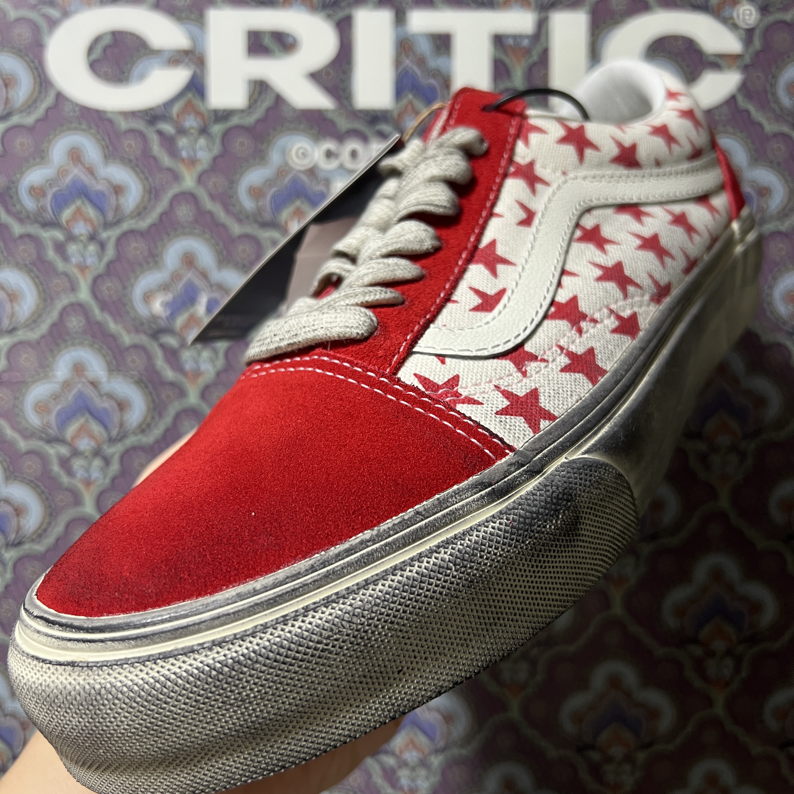 Vans Vault x Bianca Chandon Old Skool LX Stressed Red White 착용 스타일