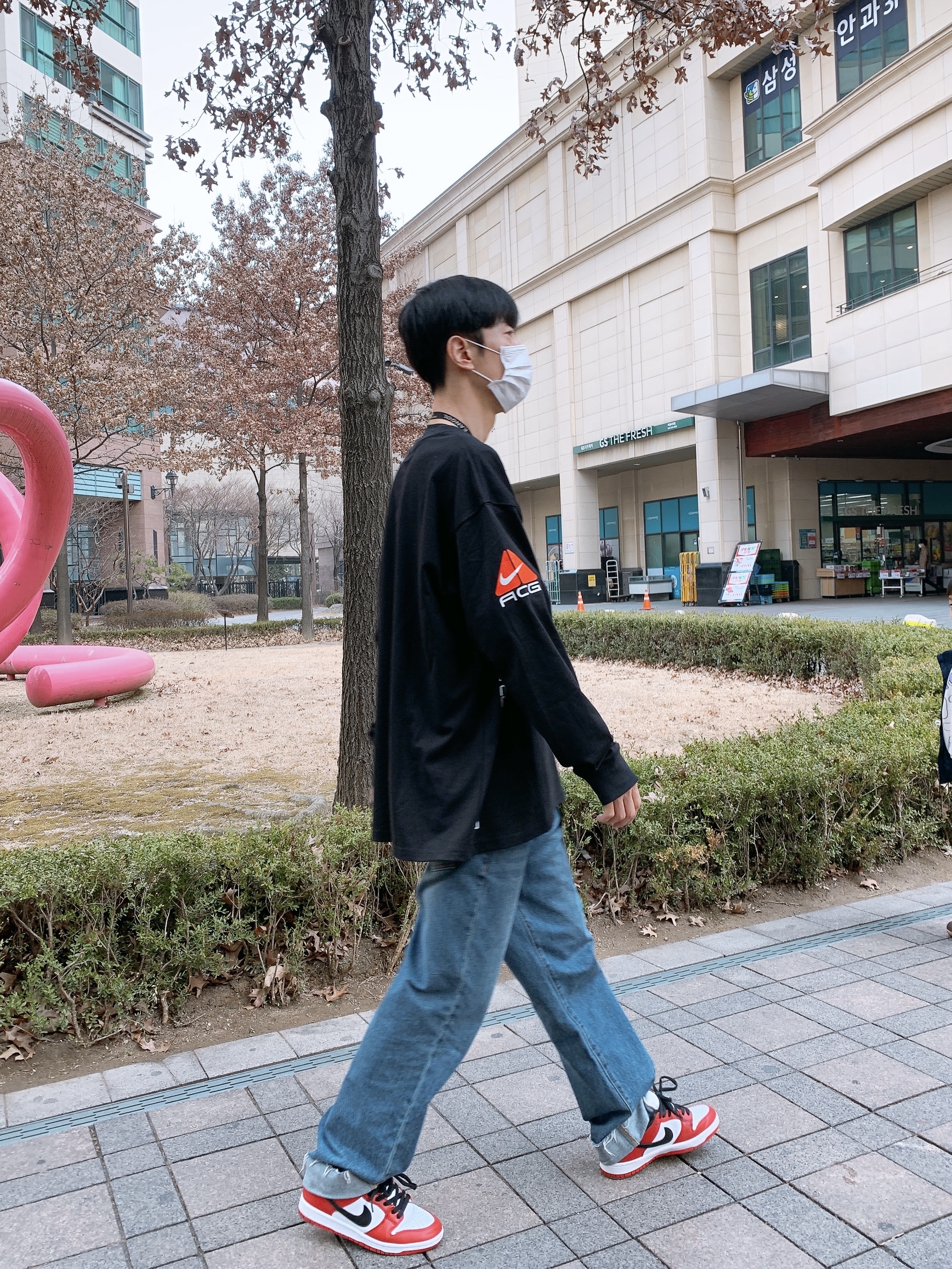 Nike NRG ACG SSNL Lungs Long Sleeve T-Shirt Black - US/EU, Nike SB Dunk Low Pro Chicago 착용 스타일 - 2