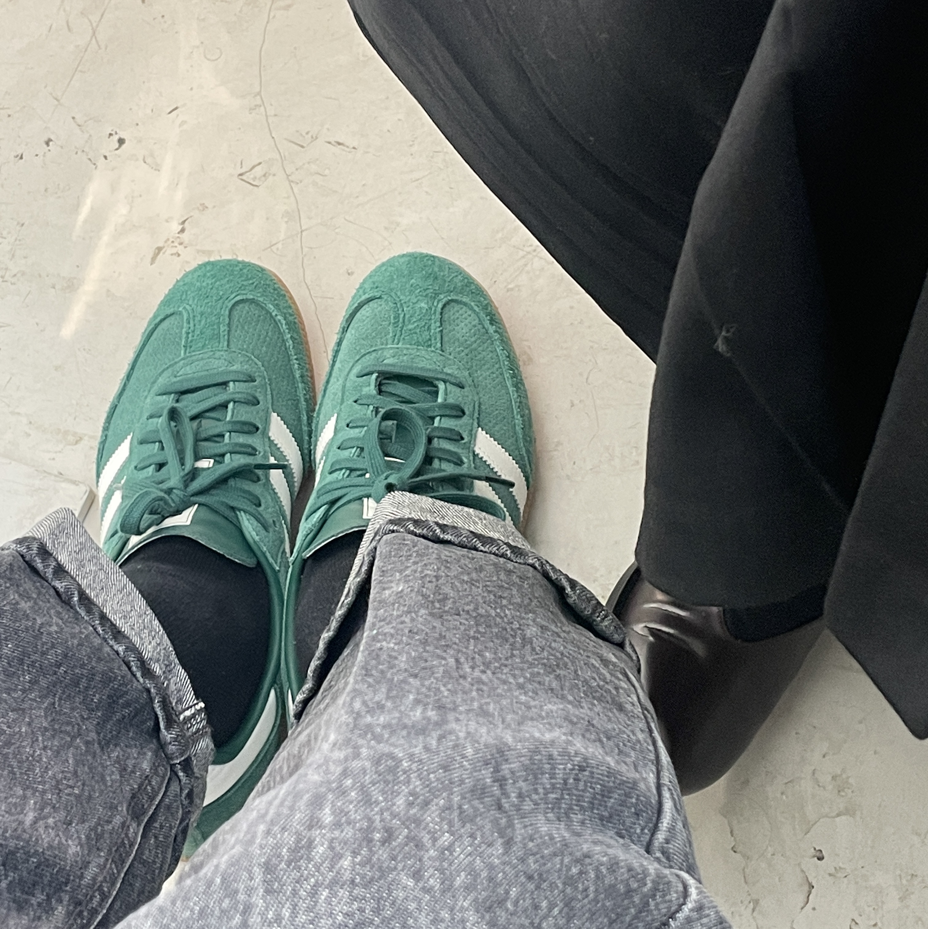 Adidas Samba OG Collegiate Green 착용 스타일