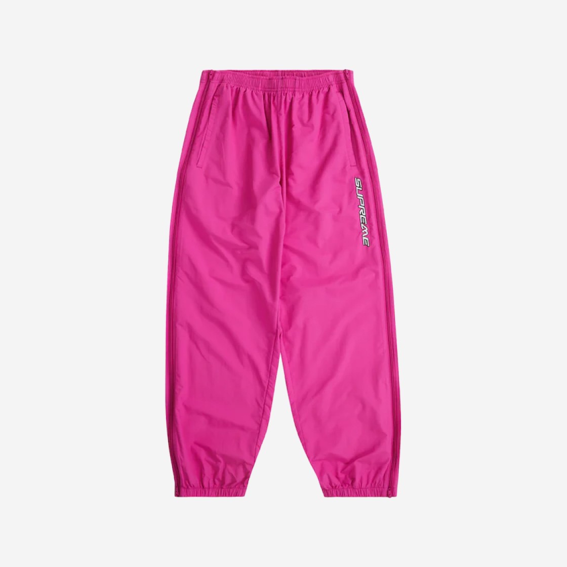 Supreme Full Zip Baggy Warm Up Pants Fuchsia - 23SS 상세 이미지 1