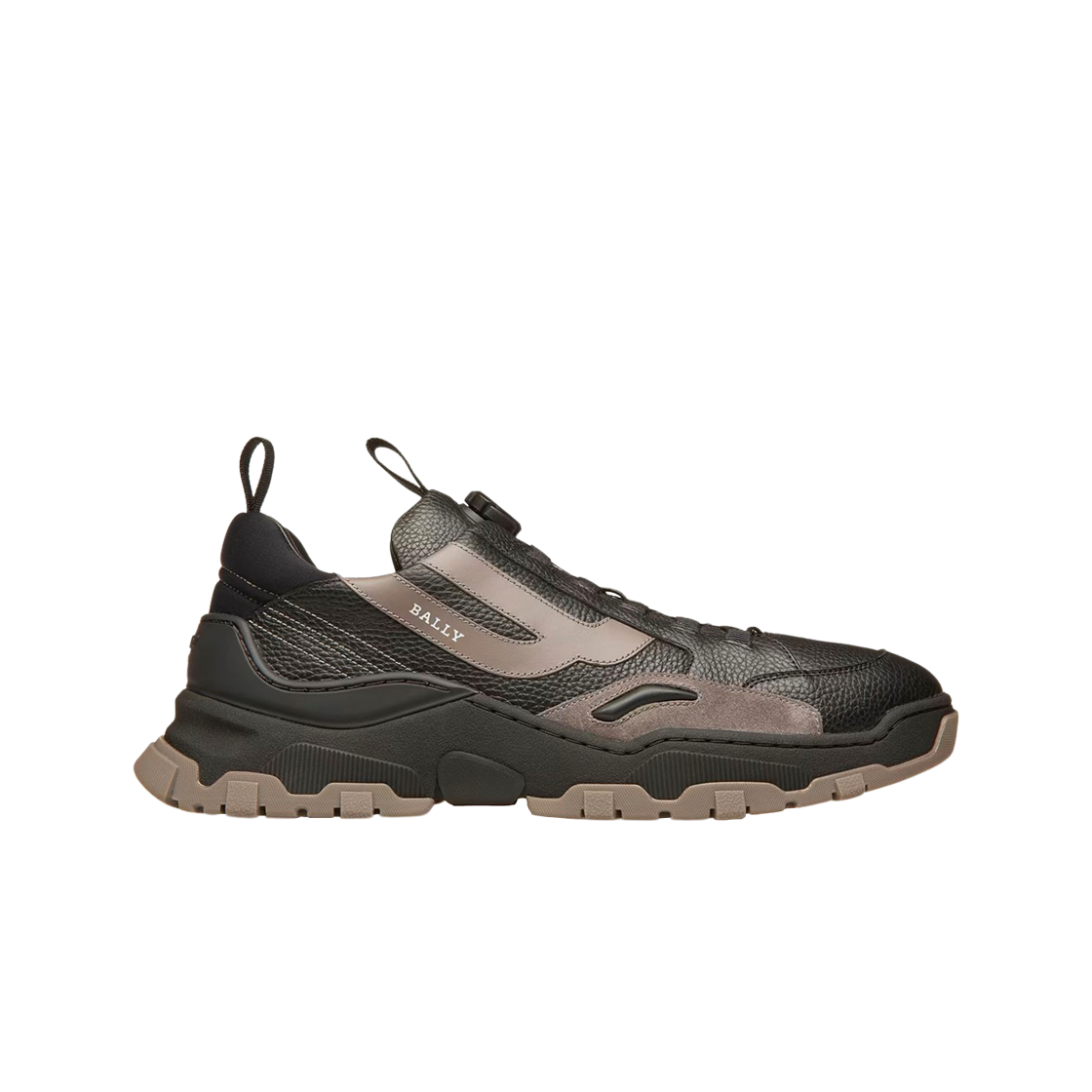 발리 해리스 레더 스니커즈 블랙 그레이(Bally Harrys Leather Sneakers Black Grey) - 1