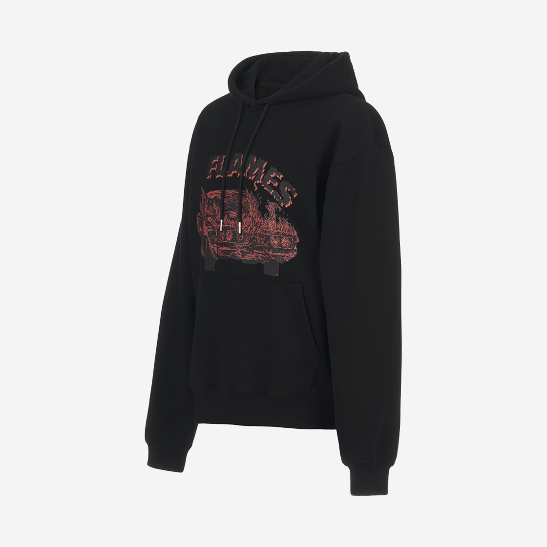 더바이닐하우스 플레임 카 후드 블랙(Thevinylhouse Flames Car Hoodie Black) - 3