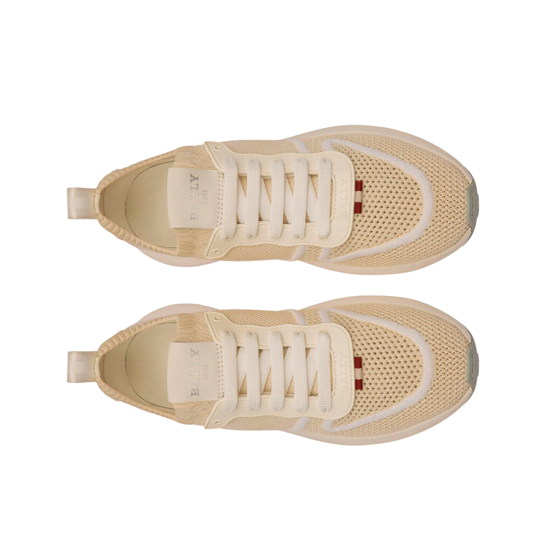 (W) 발리 다빈 스니커즈 메쉬 레더 스니커즈 더스티 화이트((W) Bally Davyn Mesh Leather Sneakers Dusty White) - 2