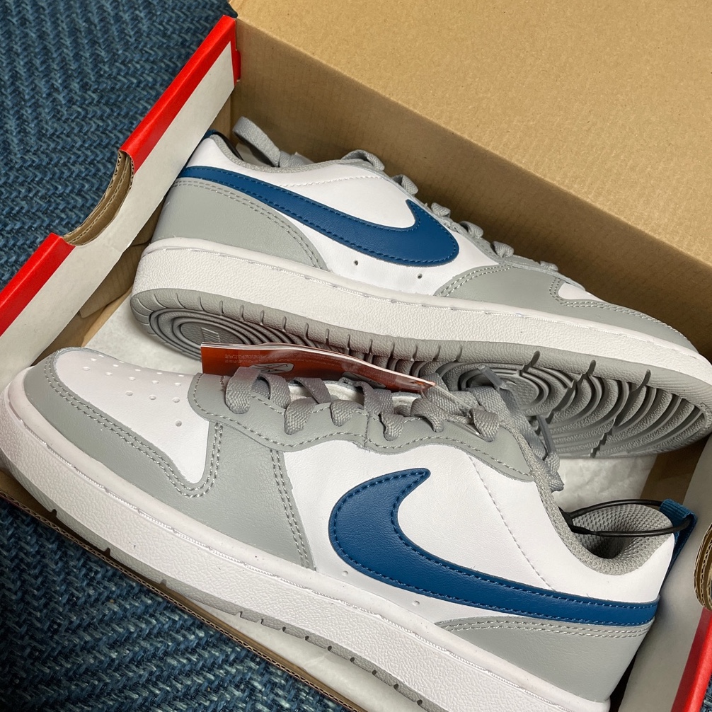 (GS) Nike Court Borough Low 2 Light Smoke Grey 착용 스타일