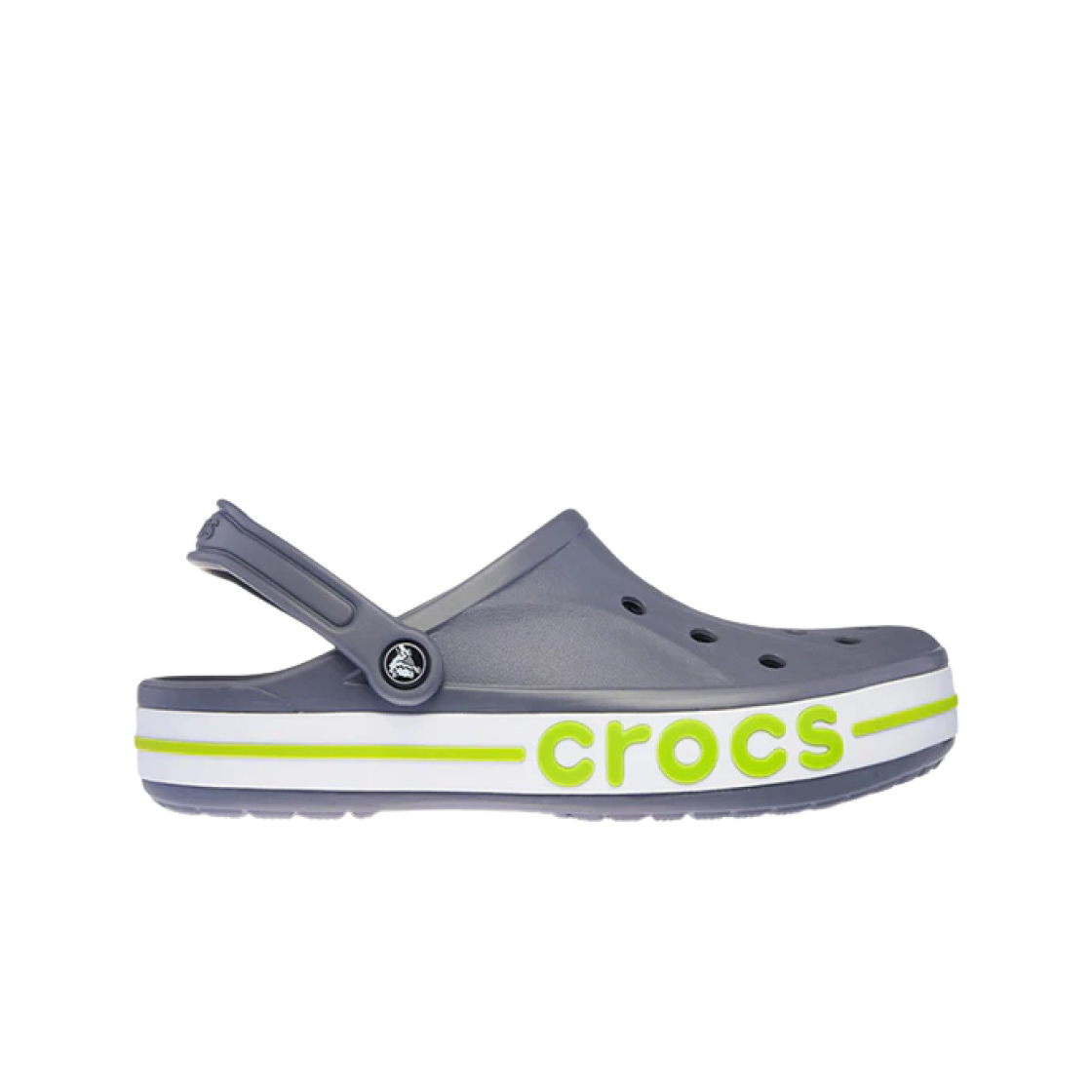 크록스 바야밴드 클로그 슬레이트 그레이 라임 펀치(Crocs Bayaband Clog Slate Grey Lime Punch)