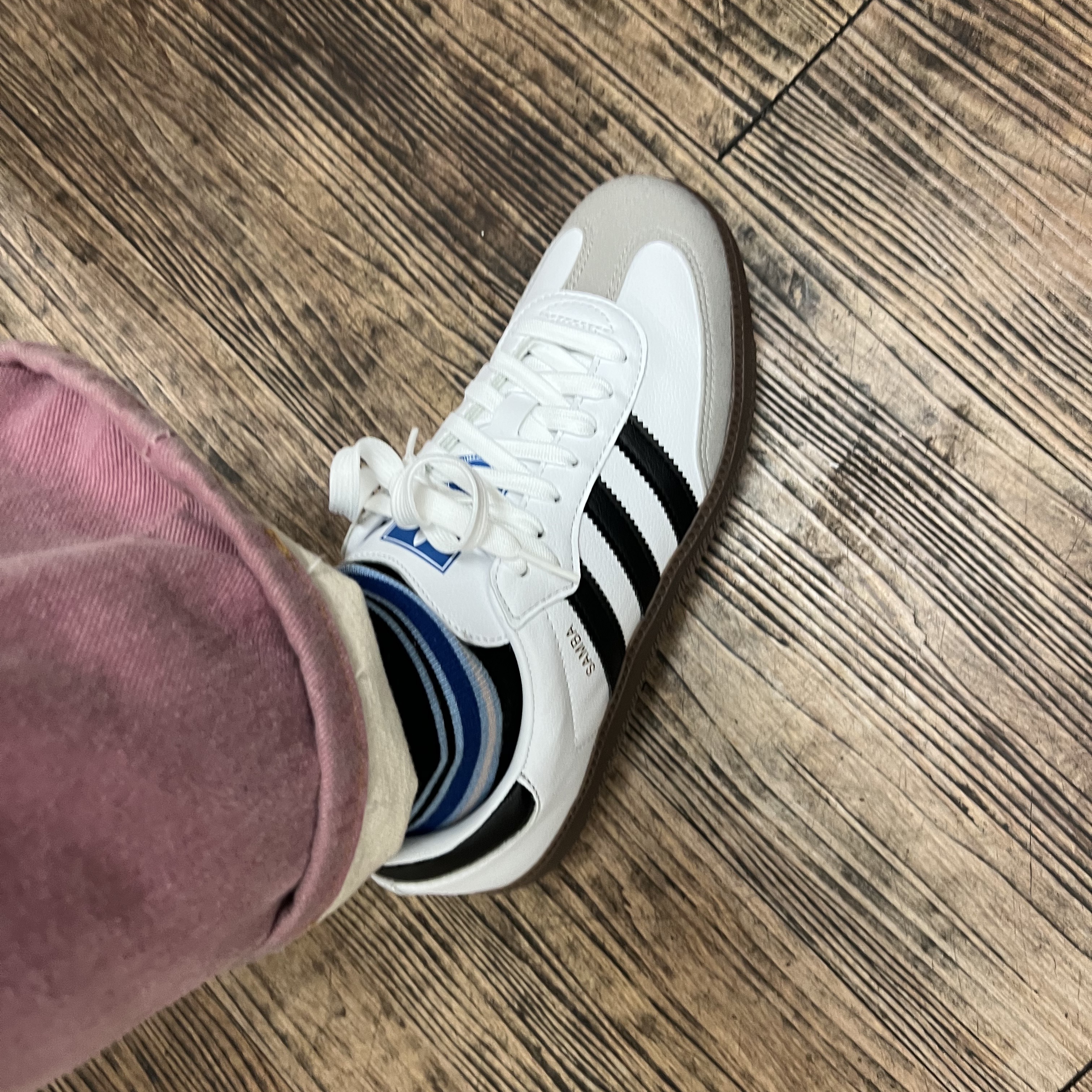 Adidas Samba Vegan White Black 착용 스타일