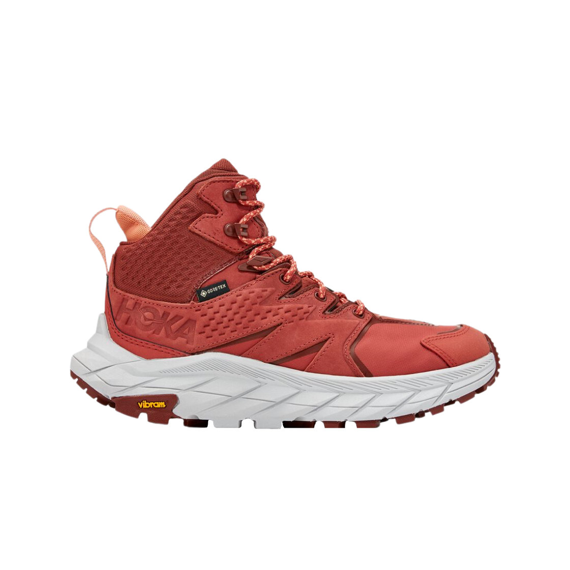 (W) 호카 아나카파 미드 GTX 핫 소스 체리 마호가니((W) Hoka Anacapa Mid GTX Hot Sauce Cherry Mahogany)