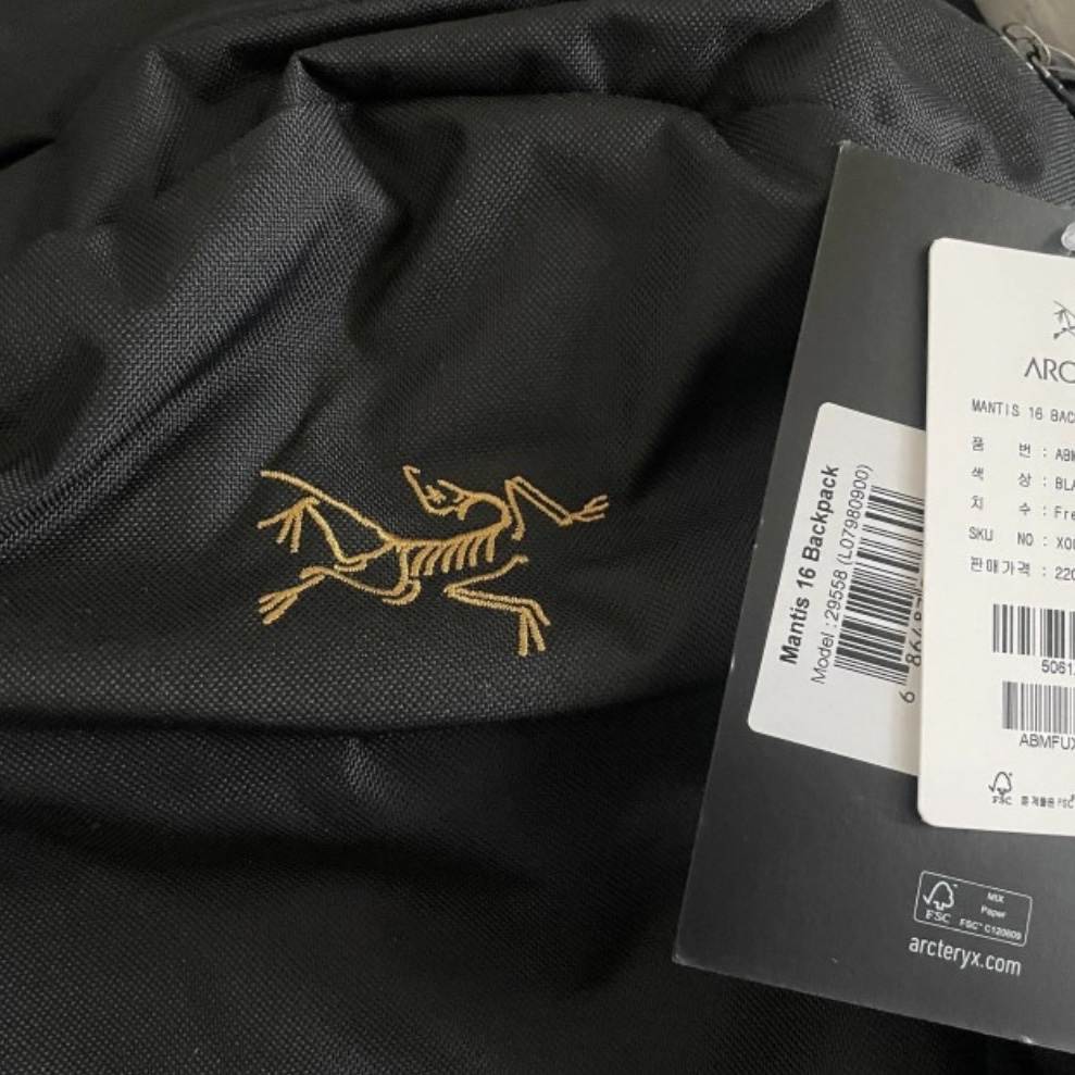 Arc'teryx Mantis 16 Backpack Black 착용 스타일