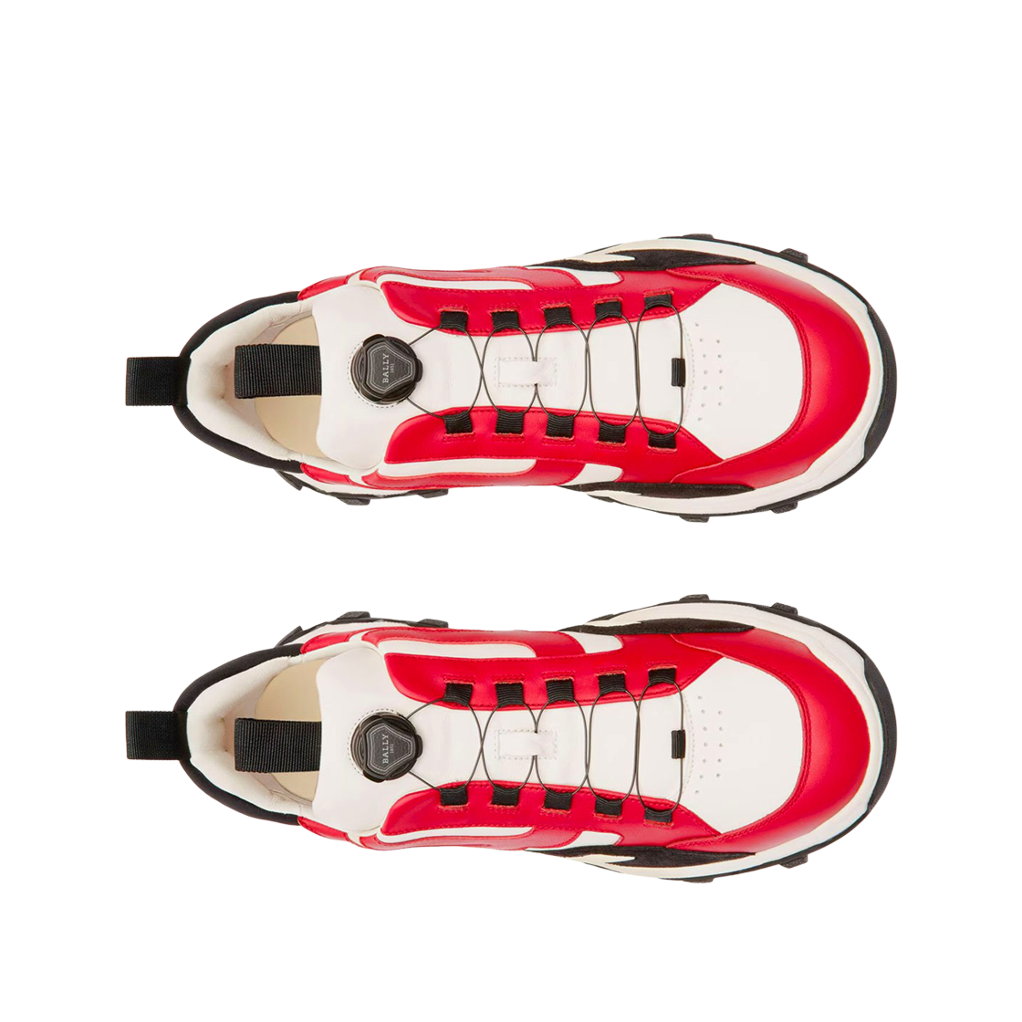 발리 해리스 레더 스니커즈 레드 화이트 블랙(Bally Harrys Leather Sneakers Red White Black) - 2