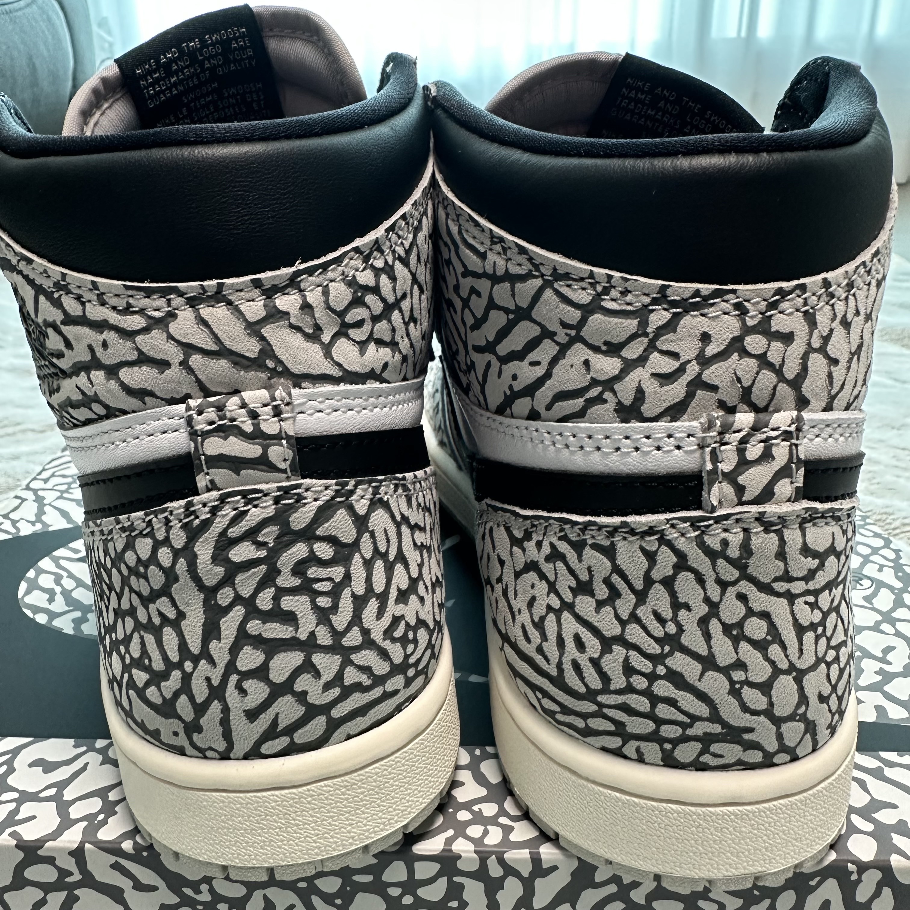 Jordan 1 Retro High OG White Cement 착용 스타일 - 5
