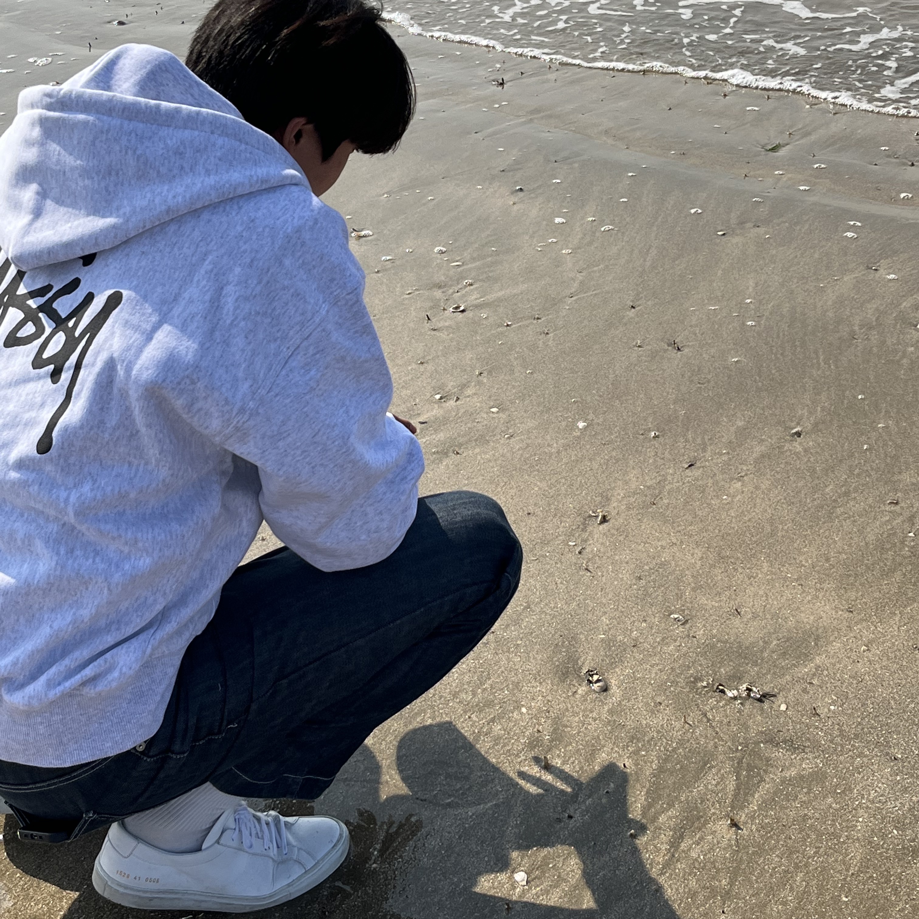 Common Projects Original Achilles Low White, Stussy Basic Stussy Zip Hoodie Ash Heather 2023 착용 스타일