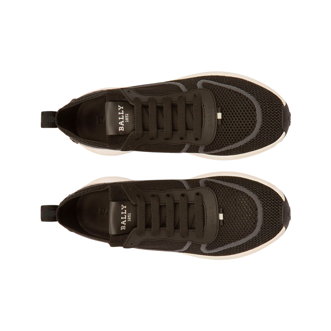 (W) 발리 다빈 폴리에스터 믹스 스니커즈 블랙((W) Bally Davyn Polyester Mix Sneakers Black) - 2