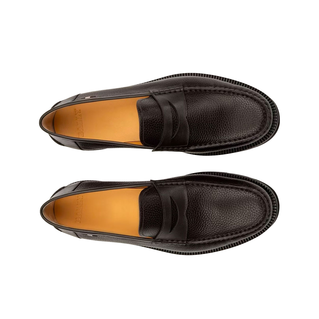 발리 노아 그레인드 레더 로퍼 블랙(Bally Noah Grained Leather Loafers Black) - 2