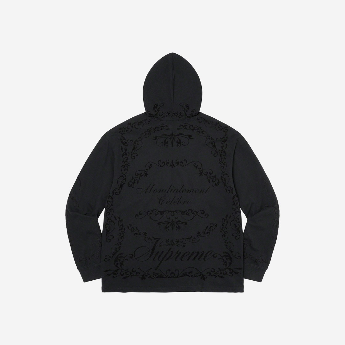 Supreme Celebre Hooded L/S Top Black - 23SS 상세 이미지 2