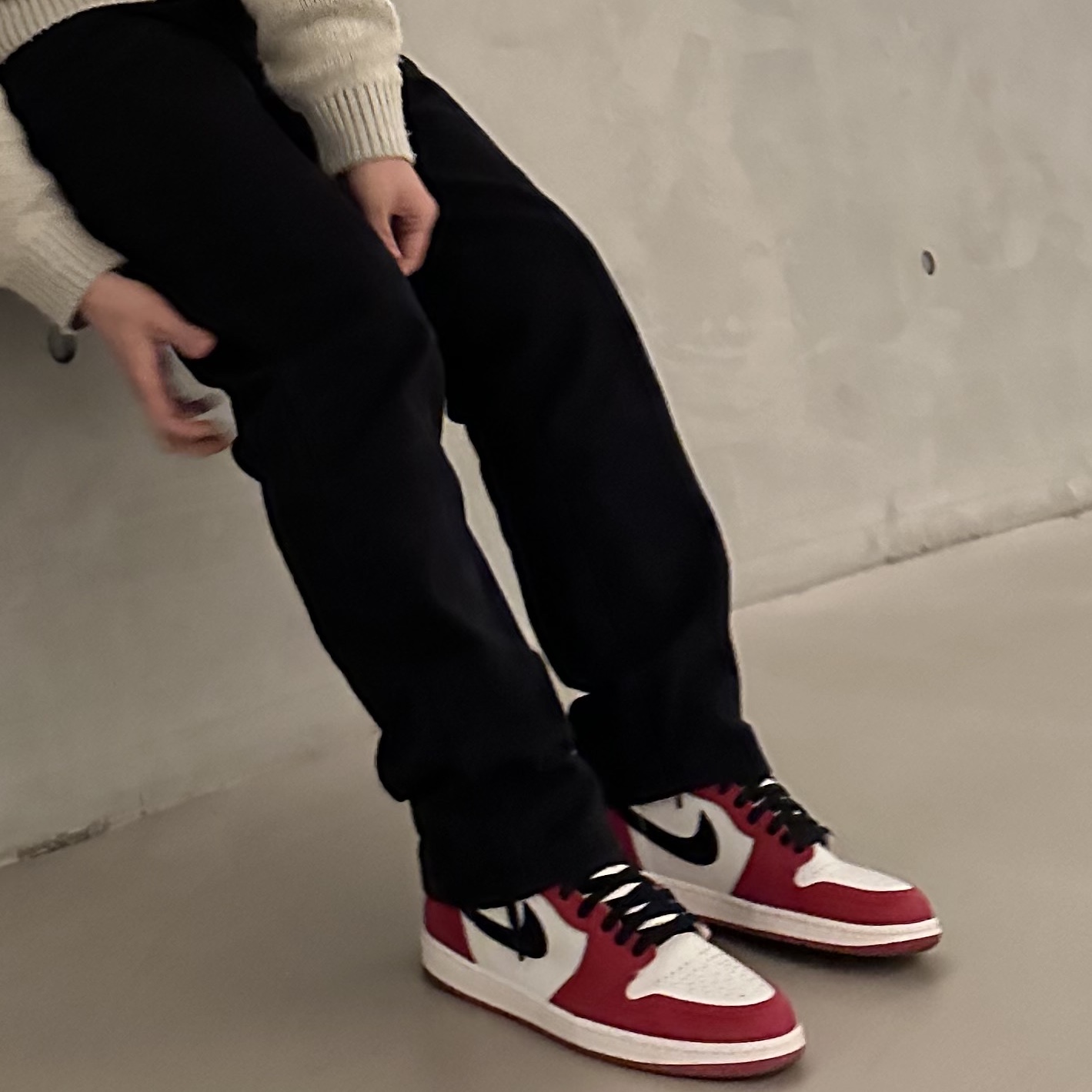 Jordan 1 Retro High OG Chicago 2022, Stone Island 41599 Heat Reactive Lamy Cotton Linen Tela Jacket Bluette - 22SS 착용 스타일 - 3
