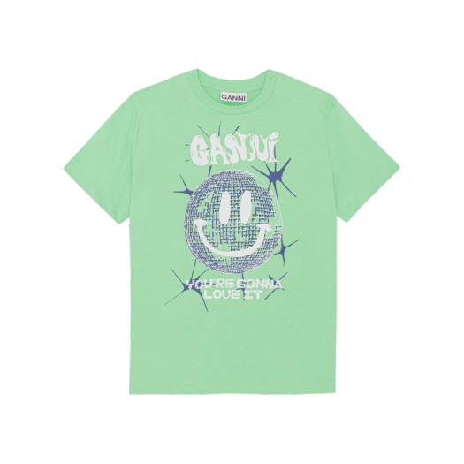 (W) Ganni Smiley Relaxed T-Shirt Peapod
