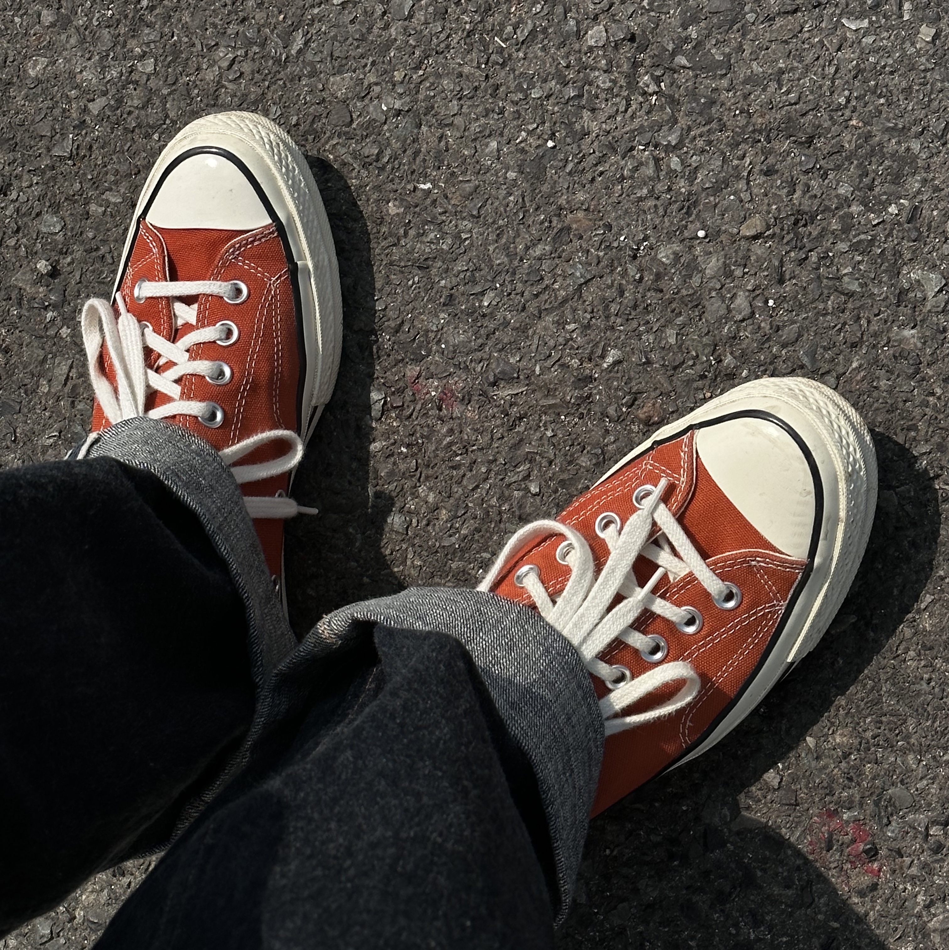 Converse Chuck 70 Ox Campfire Orange 착용 스타일