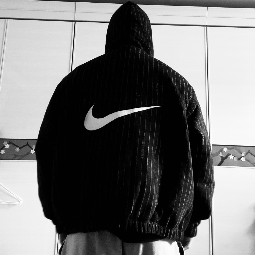 Nike x Stussy NRG Striped Wool Jacket Black (DR4023-010) 착용 스타일