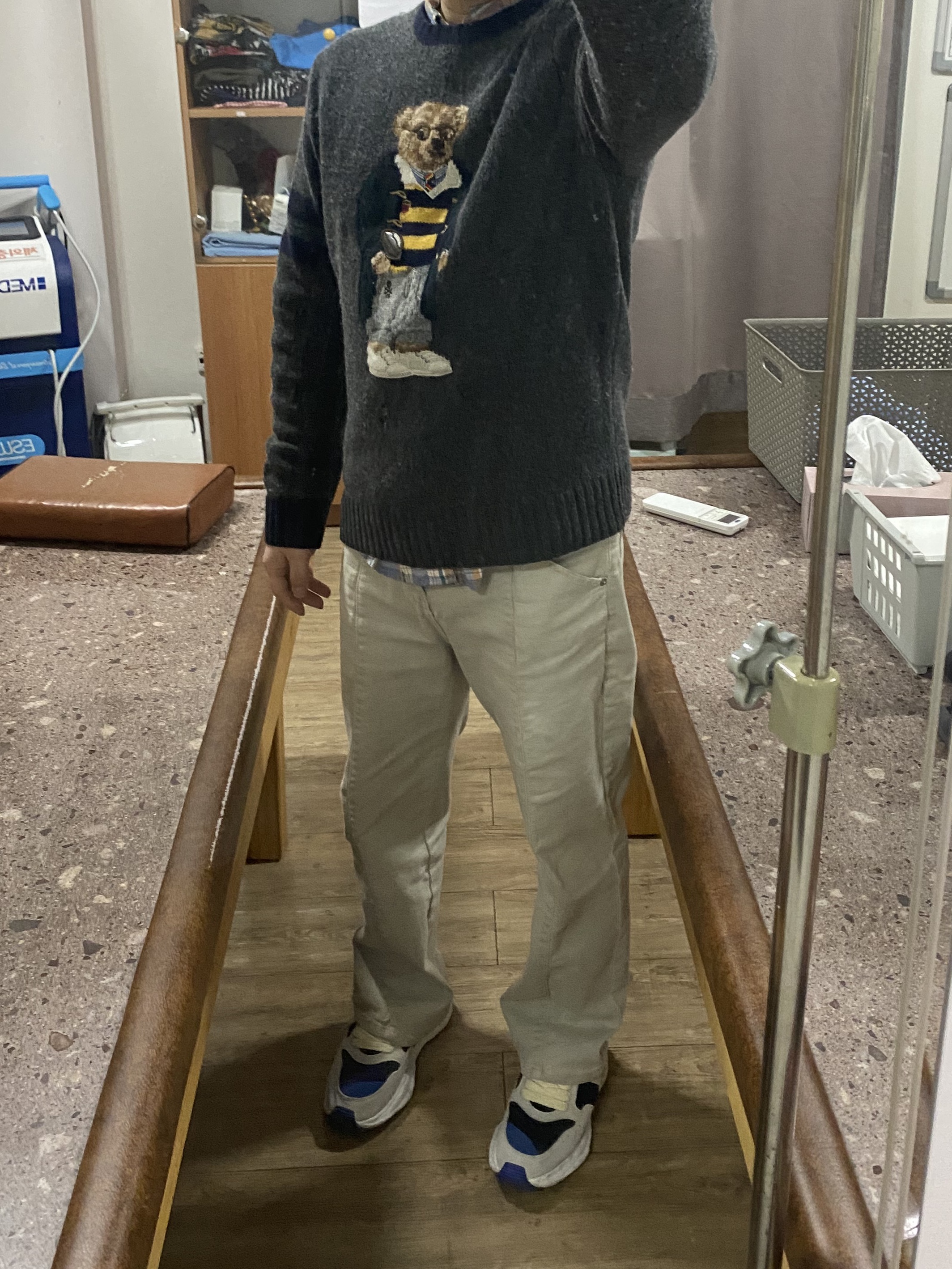 Maison Mihara Yasuhiro x Nigel Cabourn FR Army Sneakers Navy 착용 스타일 - 1