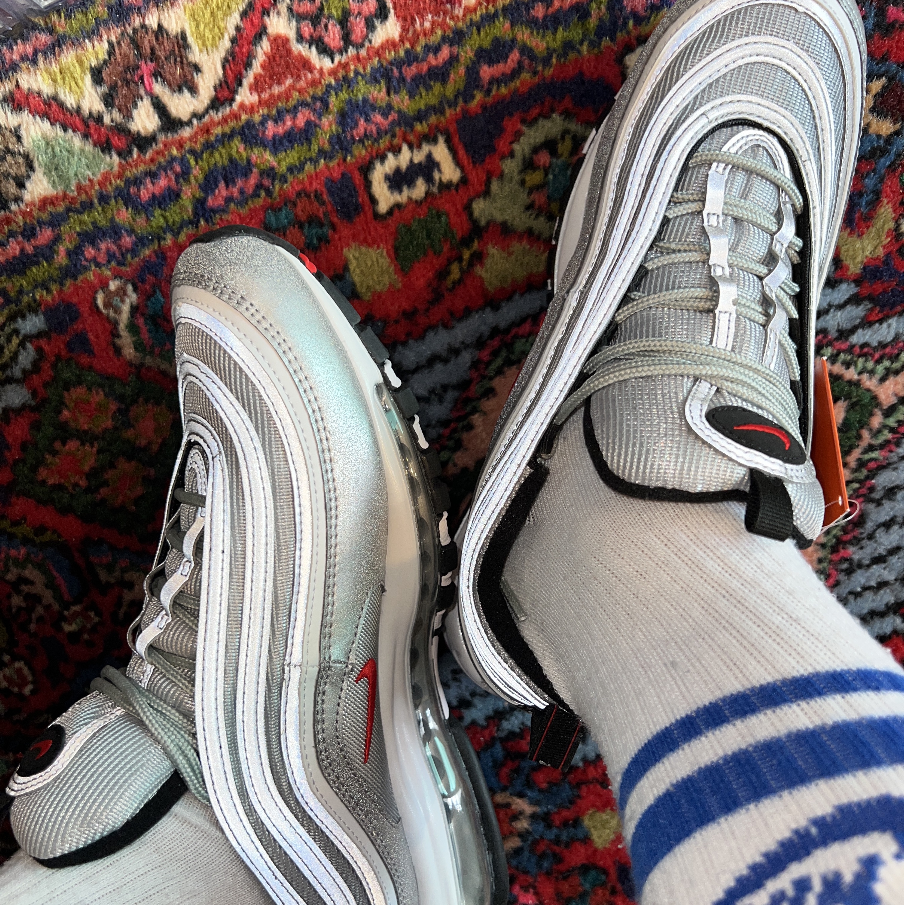 Nike Air Max 97 OG Silver Bullet 2022 착용 스타일 - 3