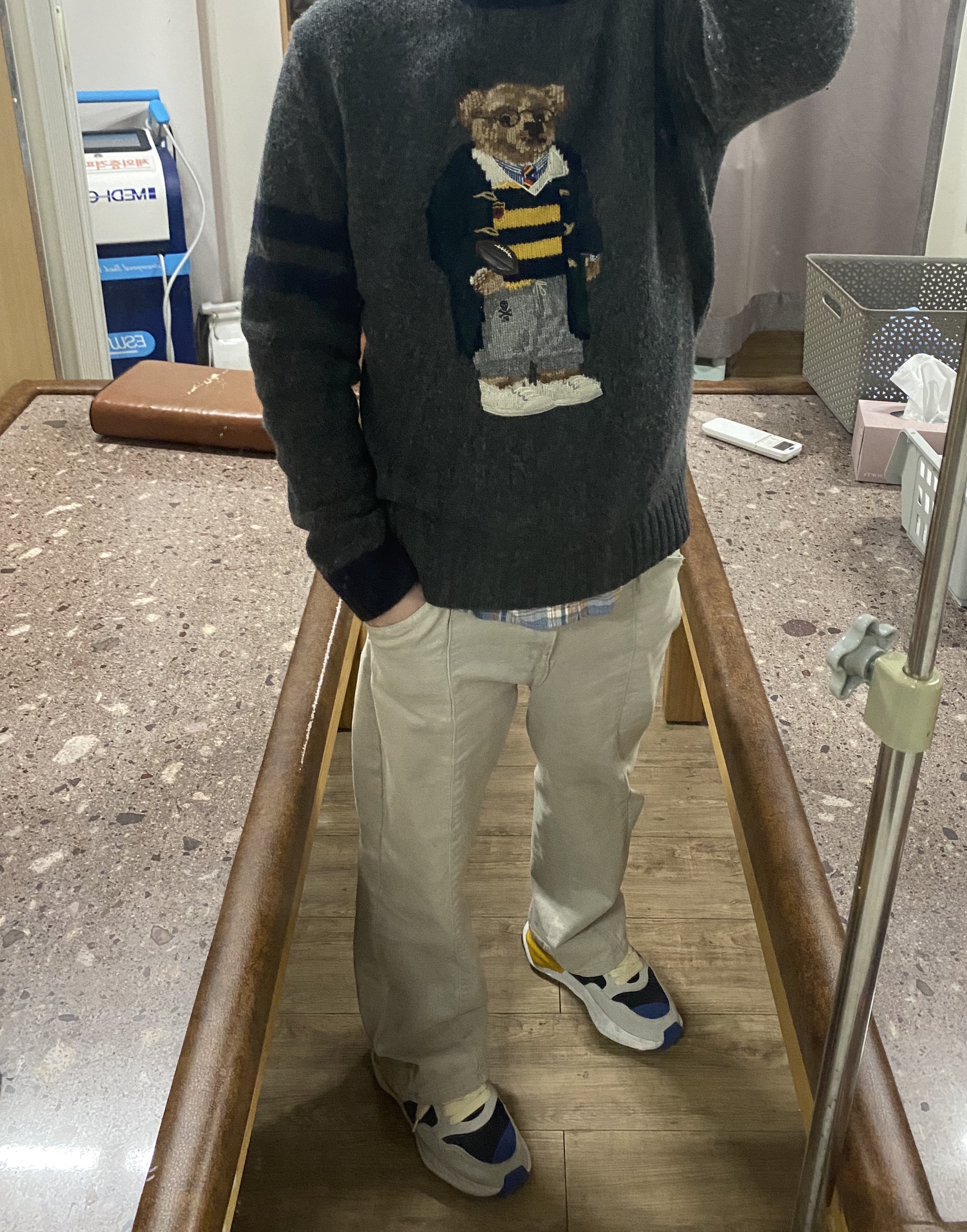 Maison Mihara Yasuhiro x Nigel Cabourn FR Army Sneakers Navy 착용 스타일 - 4