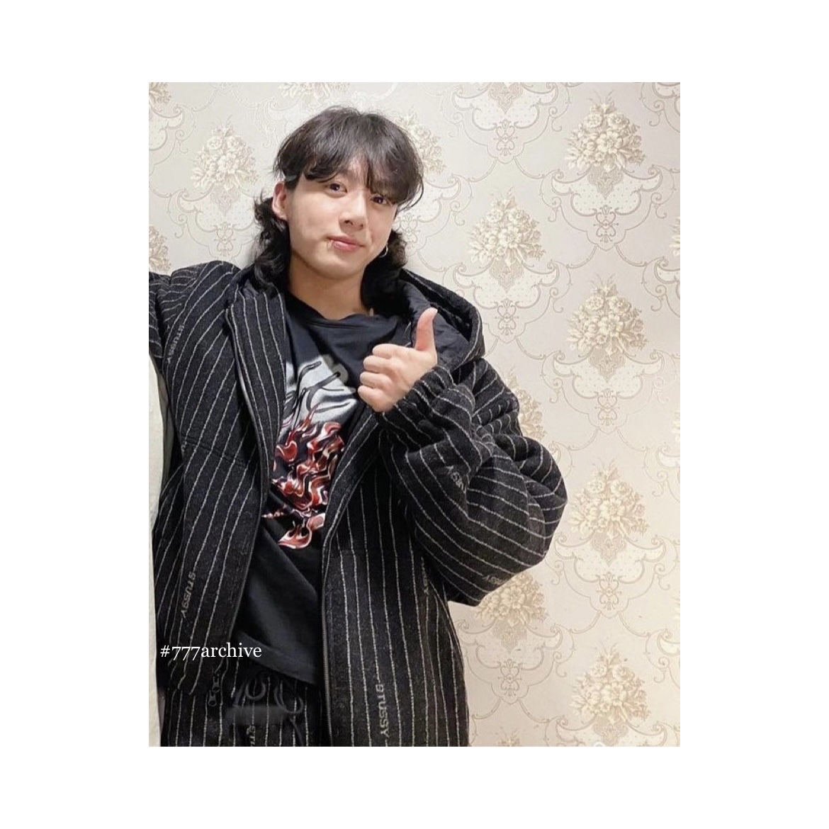 Nike x Stussy NRG Striped Wool Jacket Black (DR4023-010), Nike x Stussy NRG Striped Wool Pants Black (DR4021-010) 착용 스타일 - 1