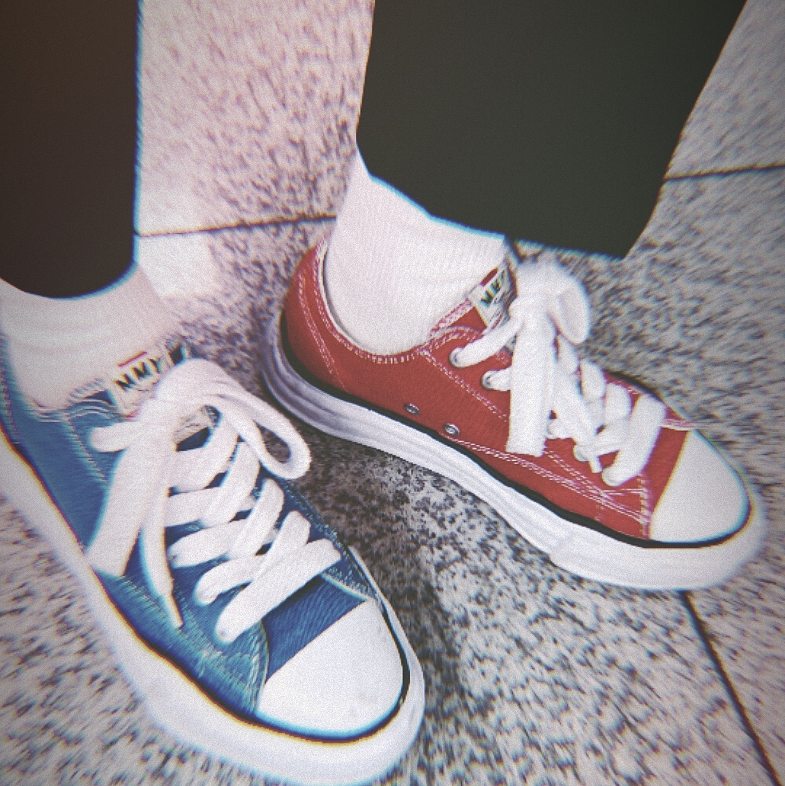 Maison Mihara Yasuhiro Peterson OG Sole Canvas Low Sneakers Blue, Maison Mihara Yasuhiro Peterson OG Sole Canvas Low Sneakers Orange 착용 스타일