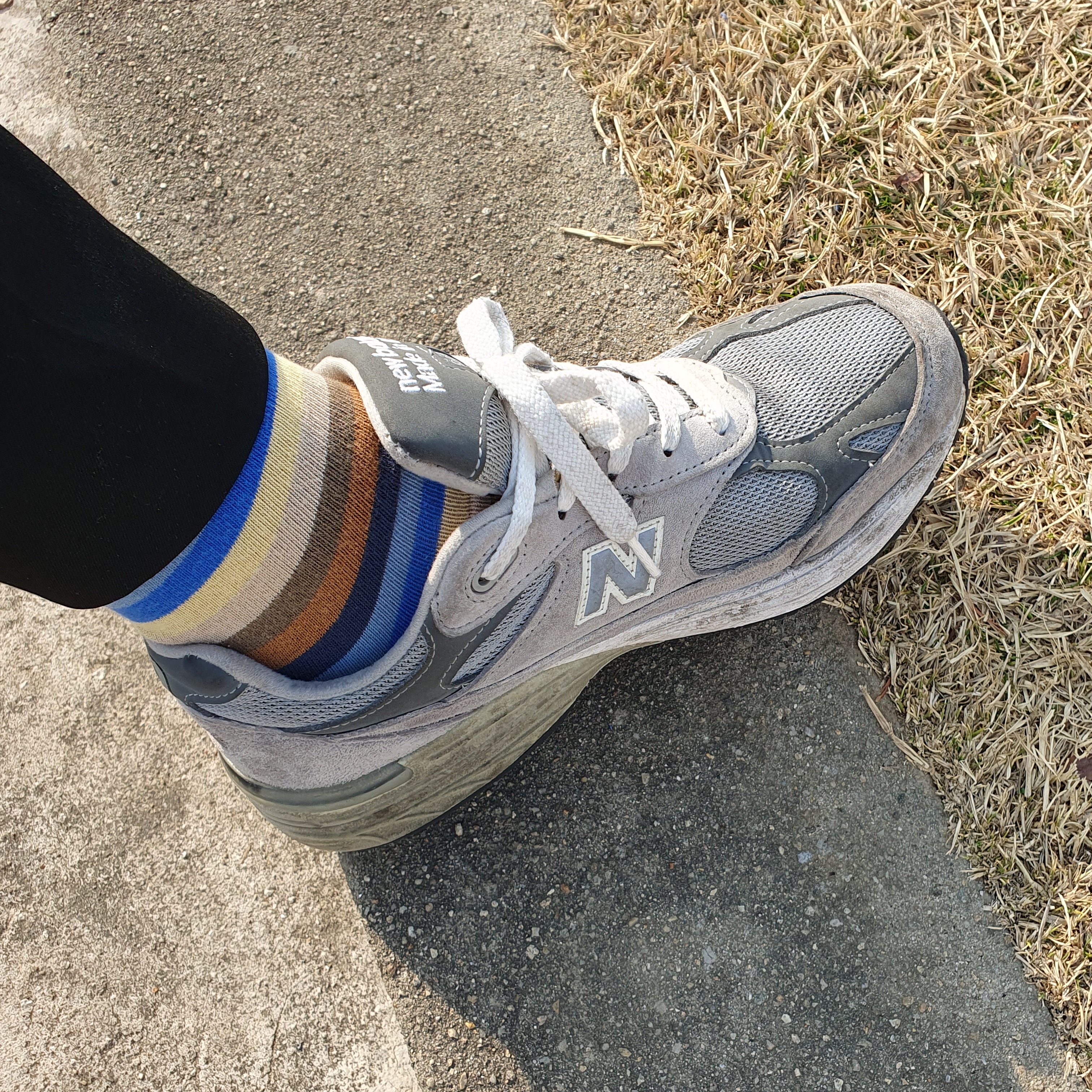 New Balance 993 Made in USA Grey - D Standard 착용 스타일