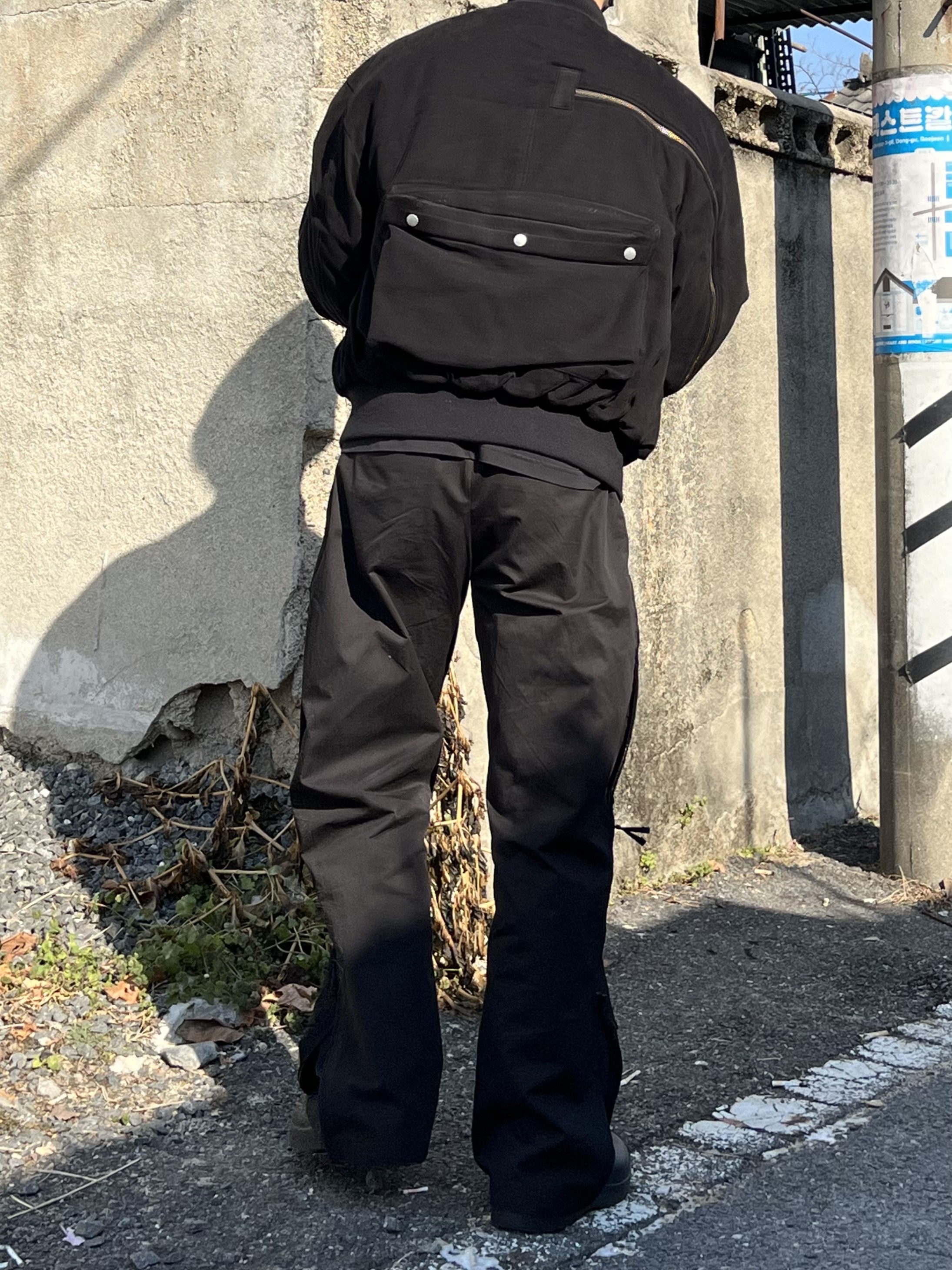 Grailz Multi Zipper Bomber Jacket Black 착용 스타일 - 5