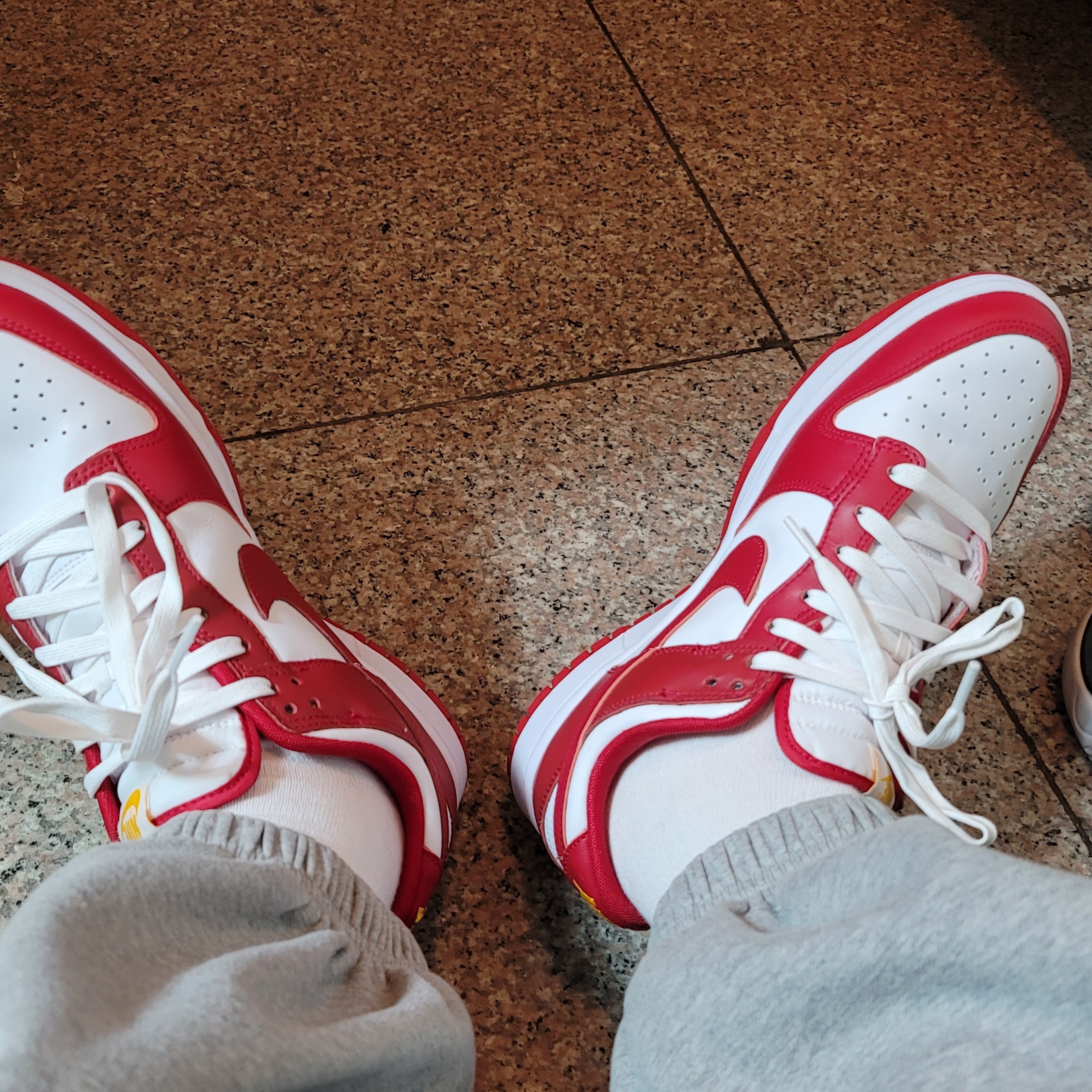 Nike Dunk Low Retro Gym Red 착용 스타일 - 1