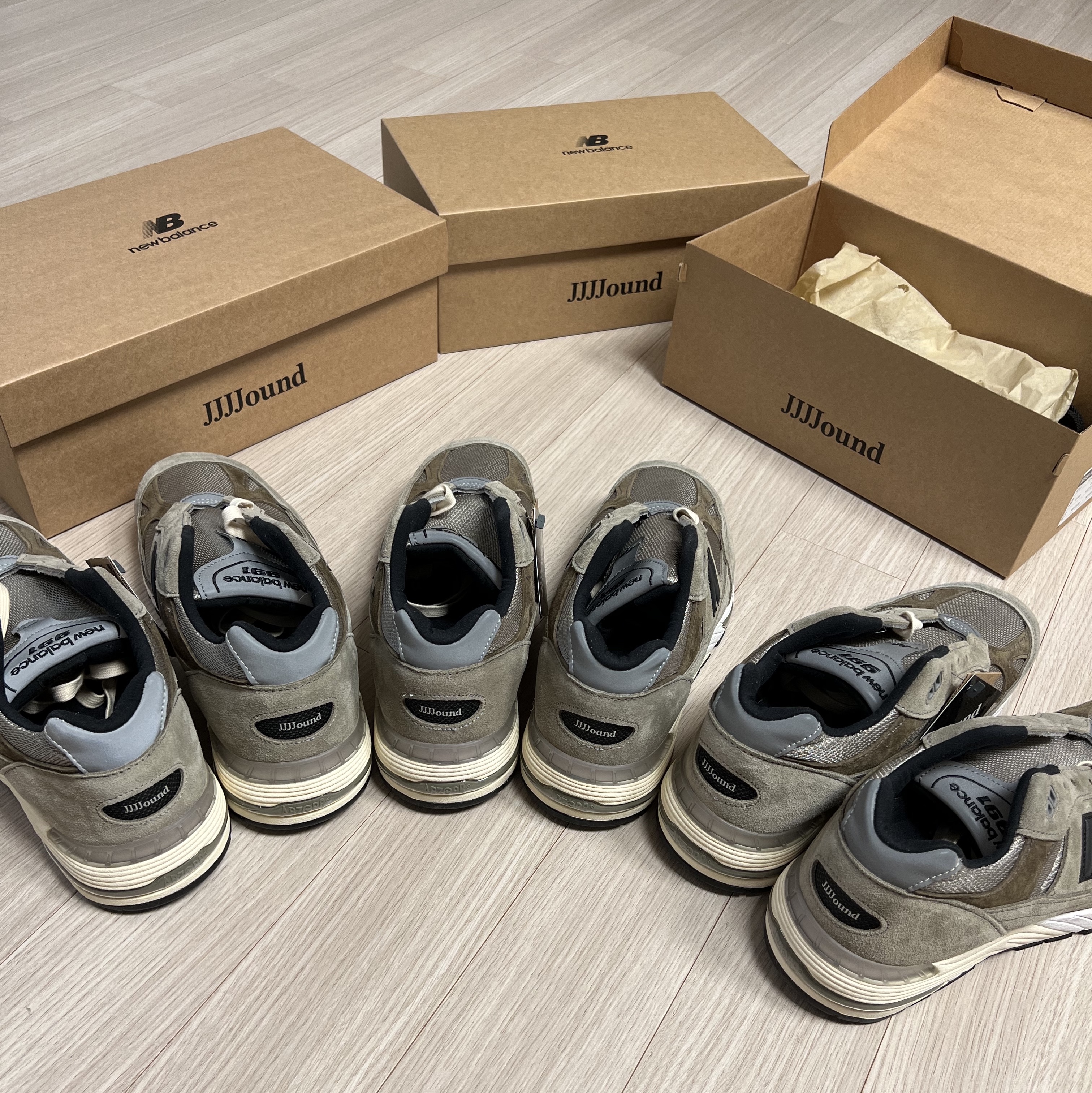 New Balance x JJJJound 991 Made in UK Grey 착용 스타일 - 2