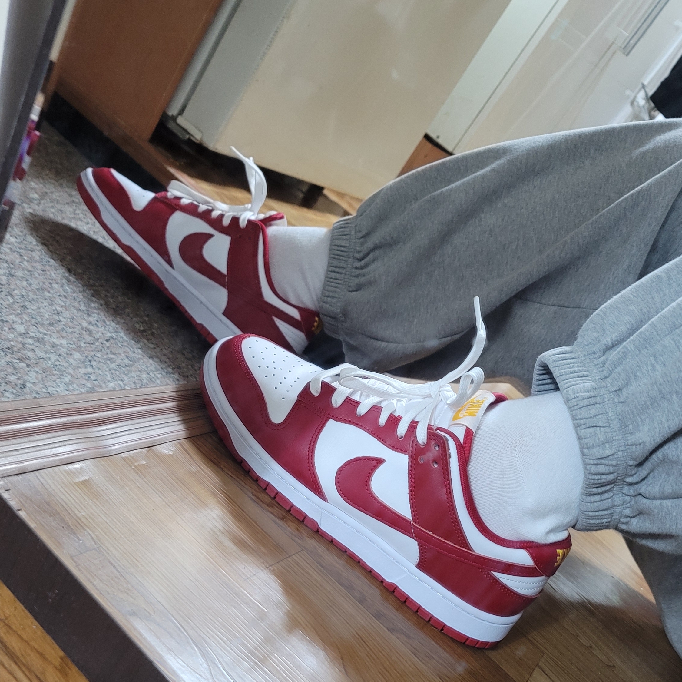 Nike Dunk Low Retro Gym Red 착용 스타일 - 2