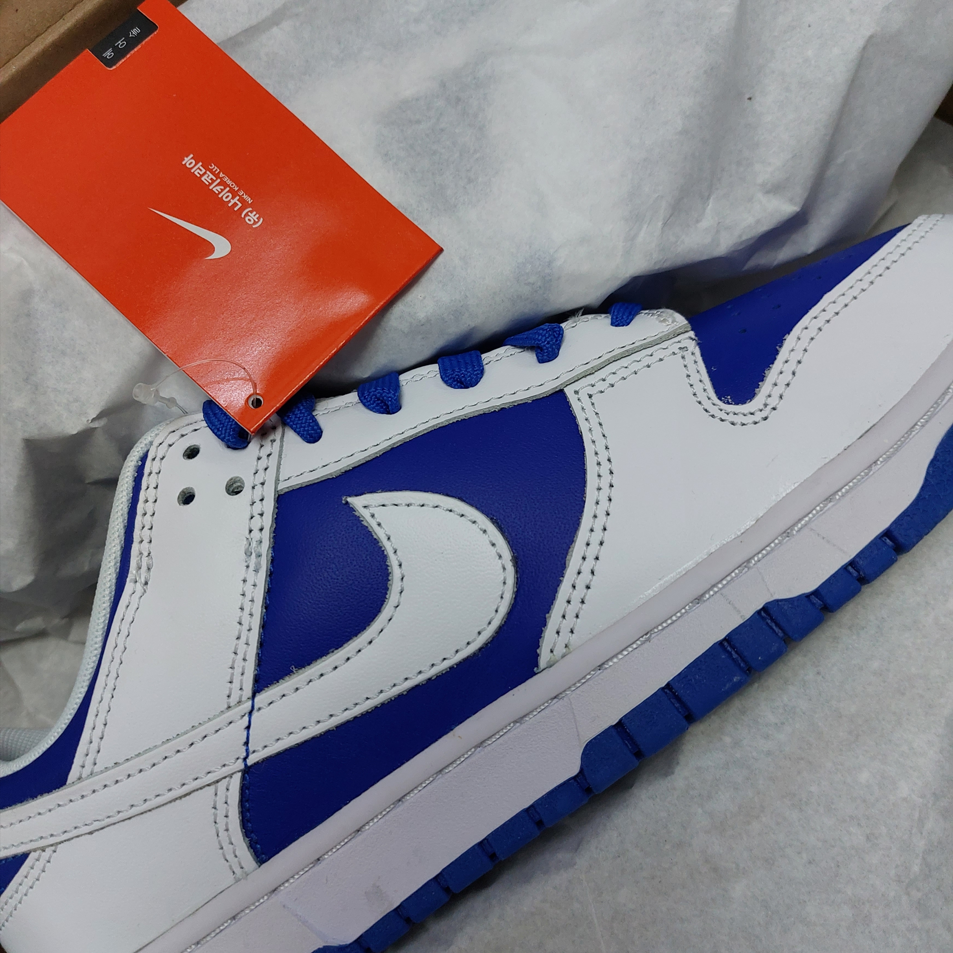 Nike Dunk Low Retro Racer Blue and White 착용 스타일