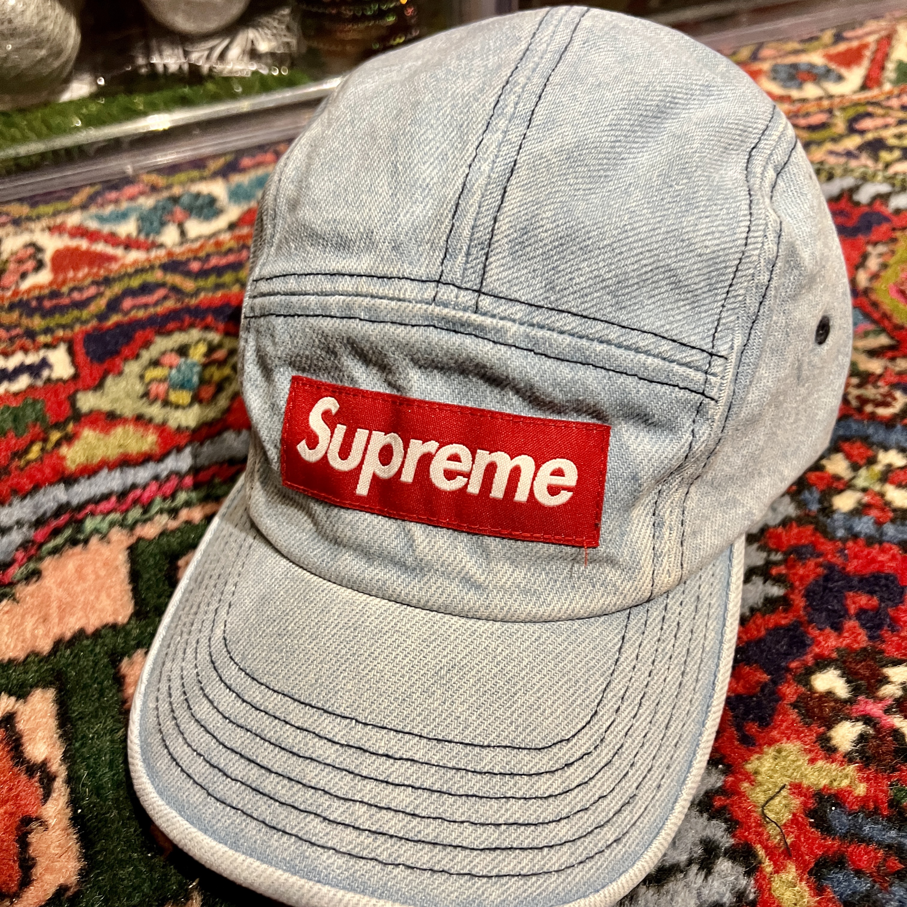 Supreme Denim Camp Cap Washed Blue - 22FW, Nike ACG Sun Farer Jacket Black - Asia 착용 스타일 - 2