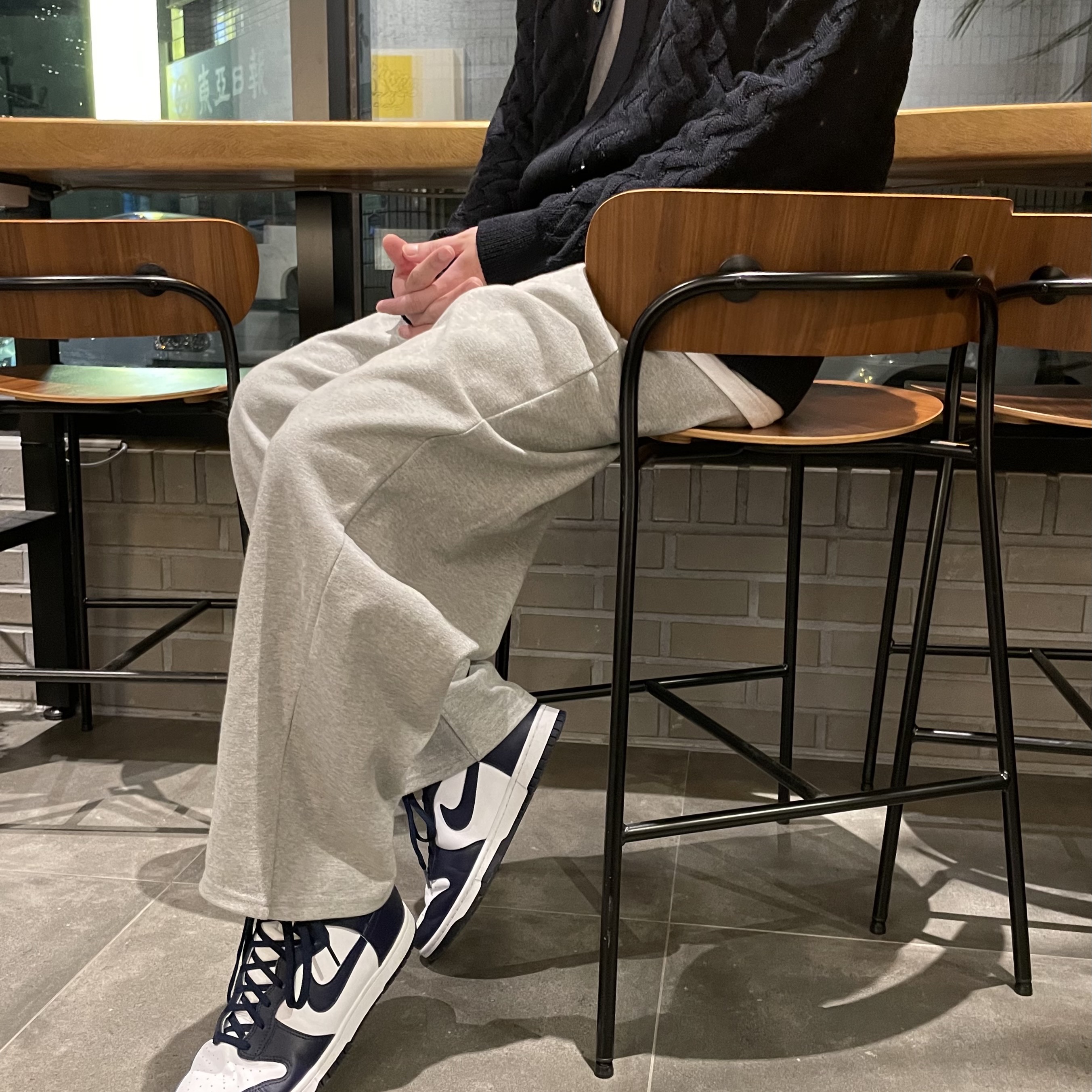 Nike Dunk High Retro Championship Navy 착용 스타일
