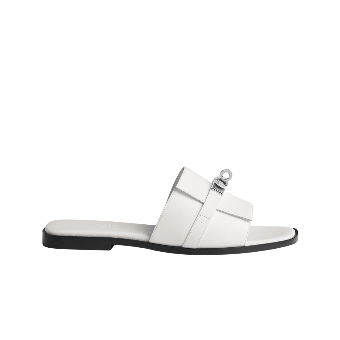 (W) 에르메스 줄리아 샌들 카프스킨 & 팔라듐 하드웨어 블랑((W) Hermes Giulia Sandal Calfskin & Palladium Blanc) - 1