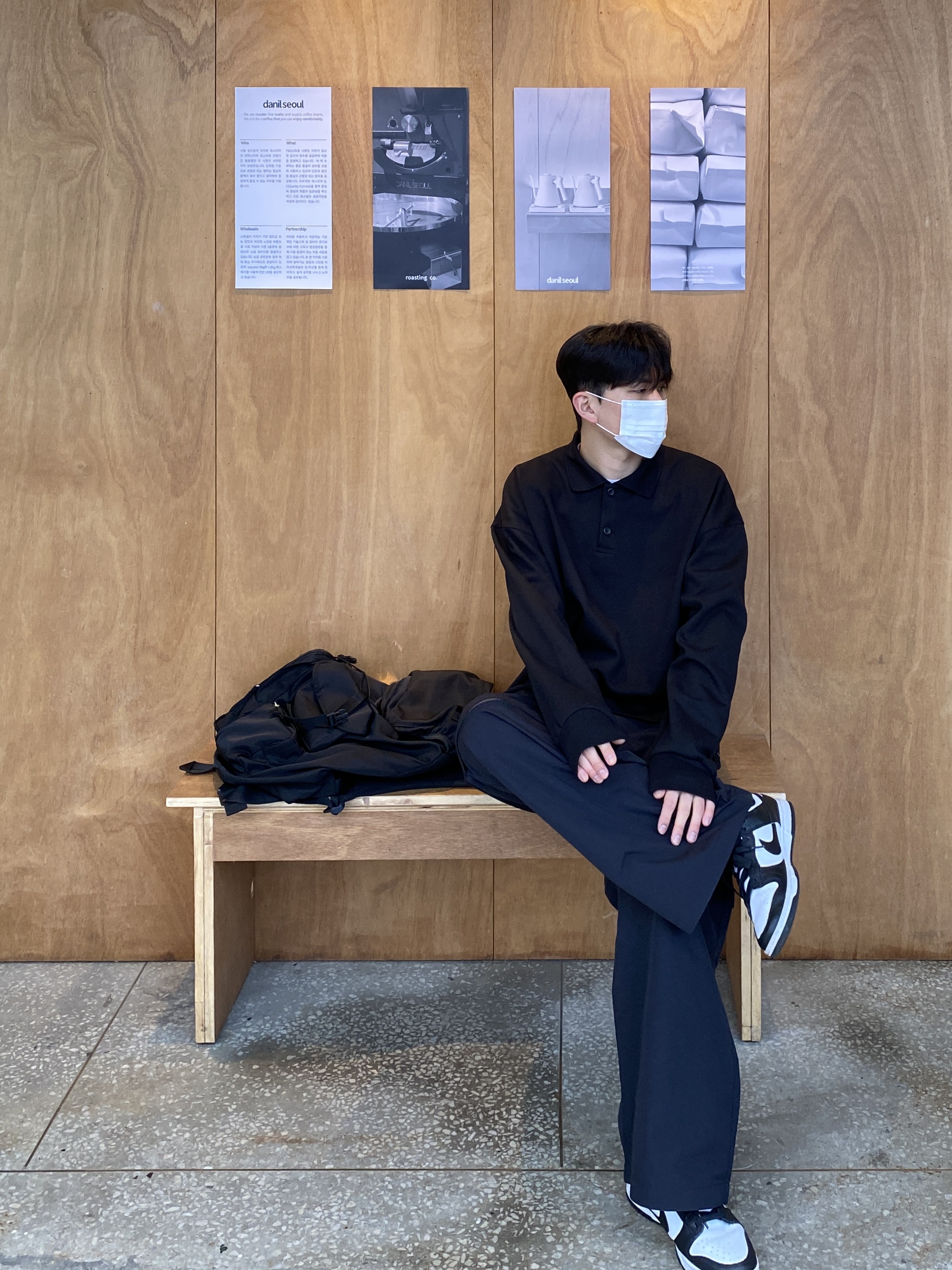Nike Dunk Low Retro Black 착용 스타일 - 5
