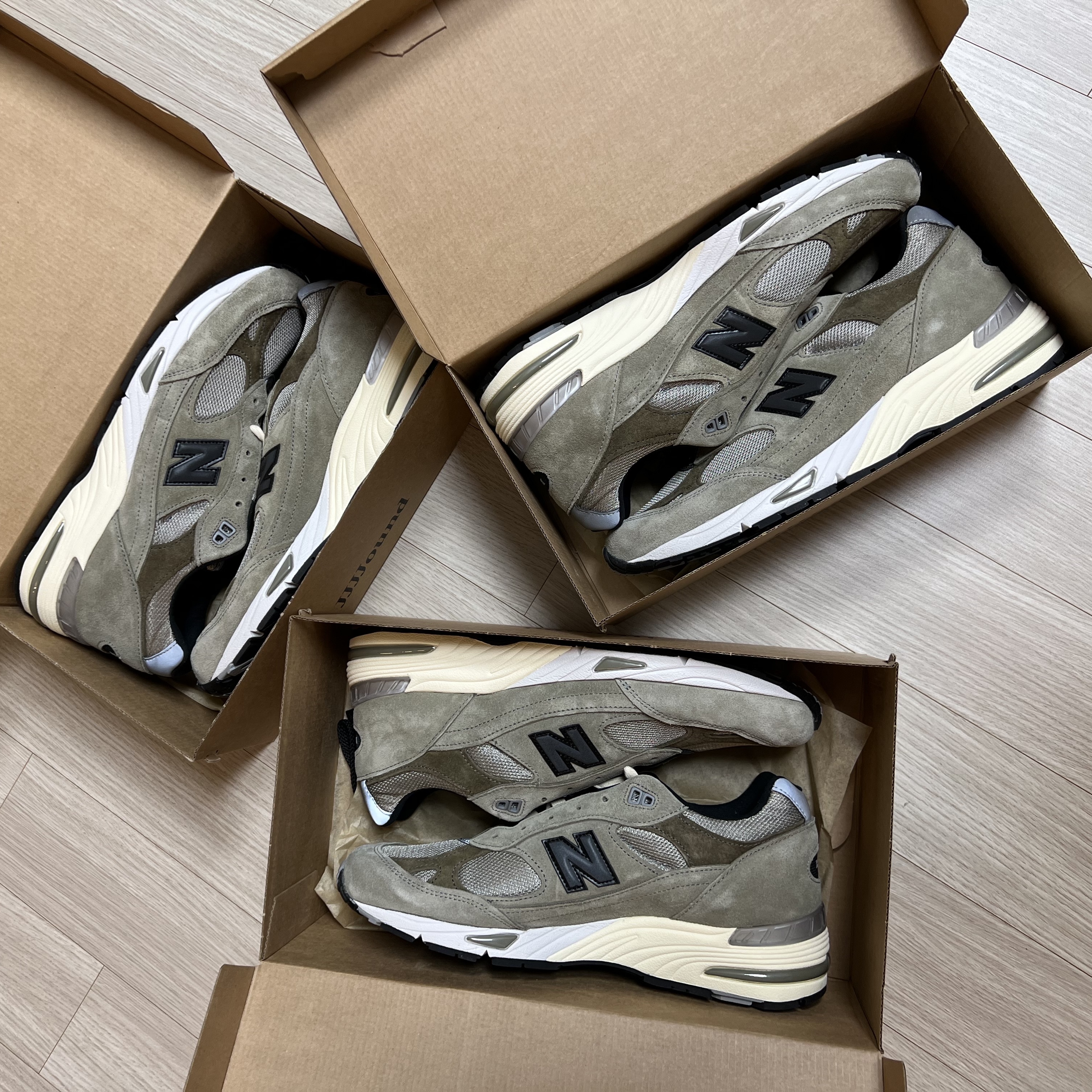 New Balance x JJJJound 991 Made in UK Grey 착용 스타일 - 1