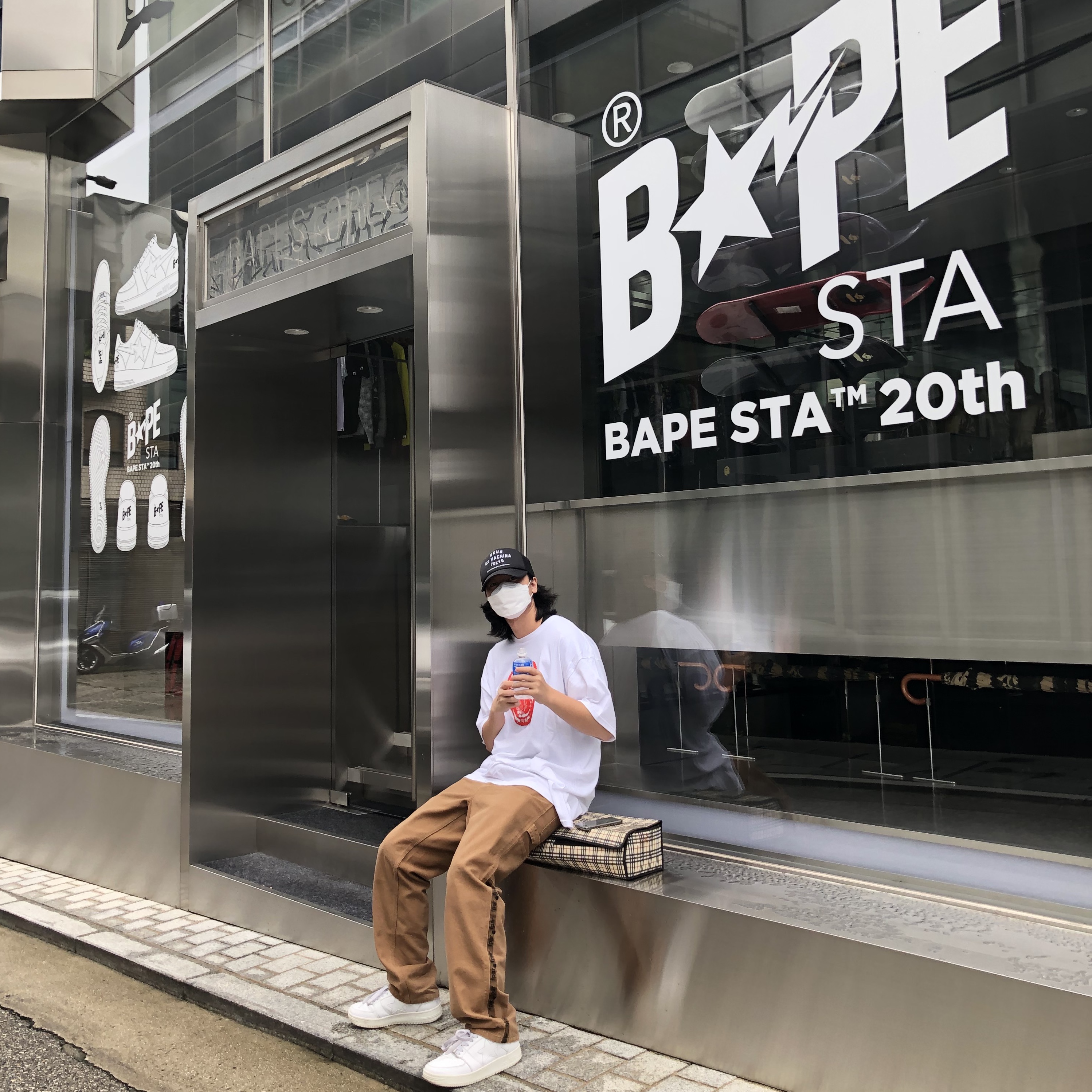 BAPE Bape Sta Low White 착용 스타일 - 3