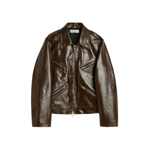 Our Legacy Demon Leather Jacket Olive