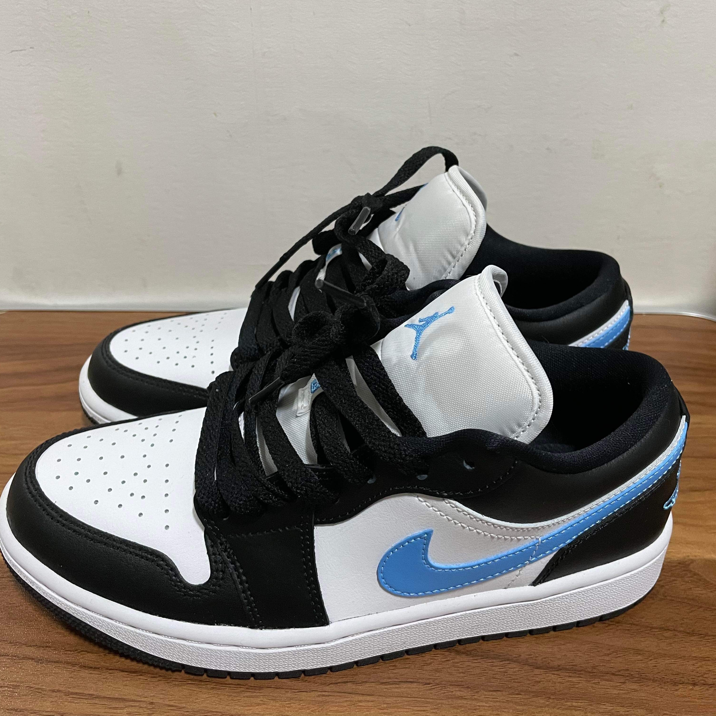 (W) Jordan 1 Low Black University Blue 착용 스타일
