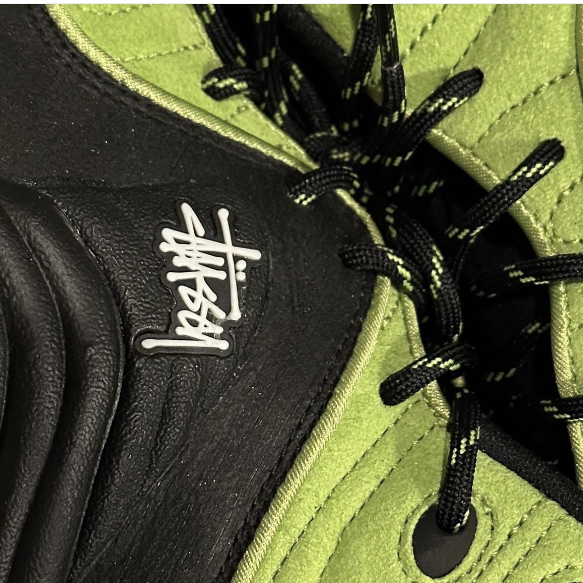 Nike x Stussy Air Penny II Vivid Green and Black, Nike x Stussy Air Penny II Fossil 착용 스타일 - 2