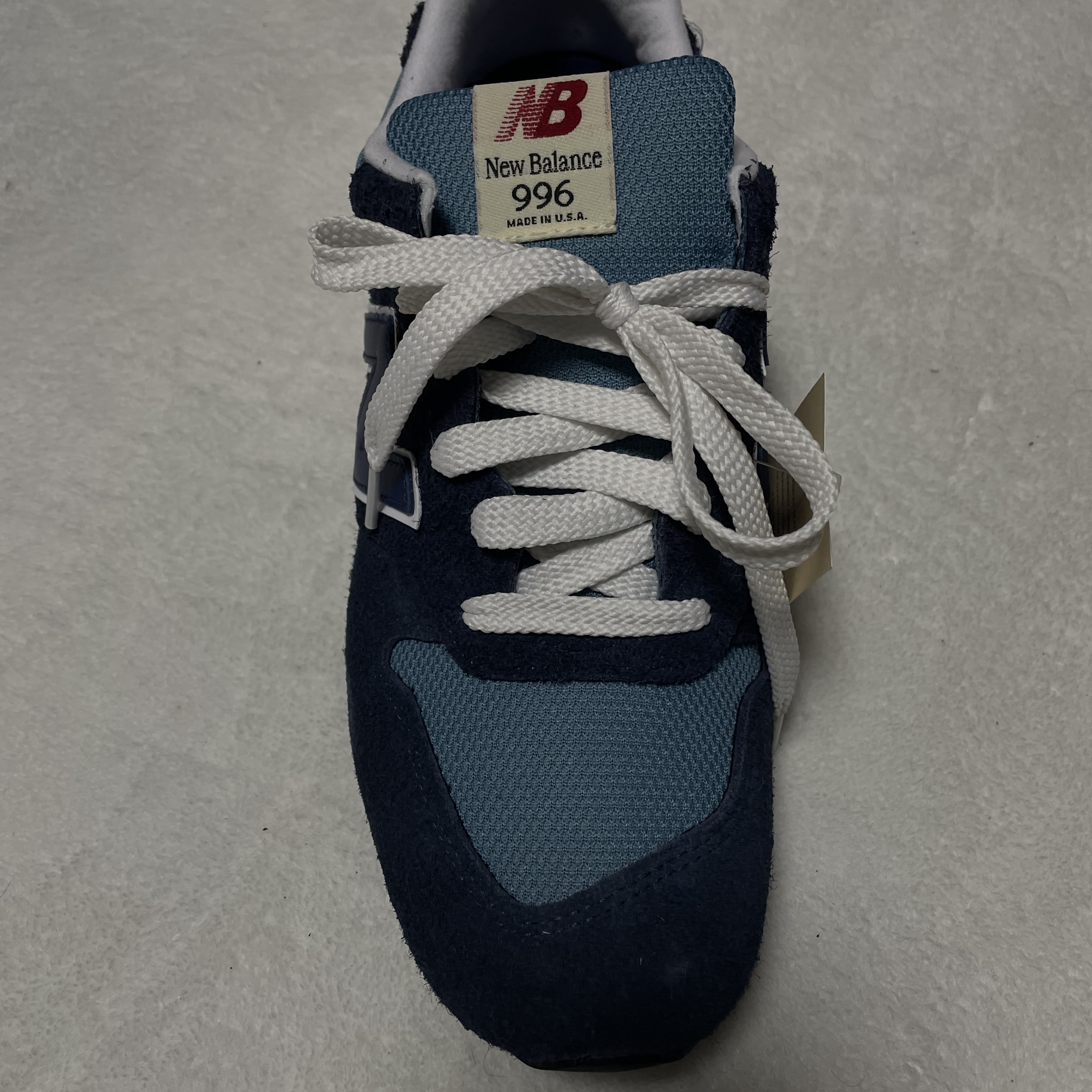 New Balance Made in USA 996 Navy 착용 스타일 - 1