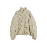 Our Legacy Exhale Puffa Parachute Poplin Metallic Sand